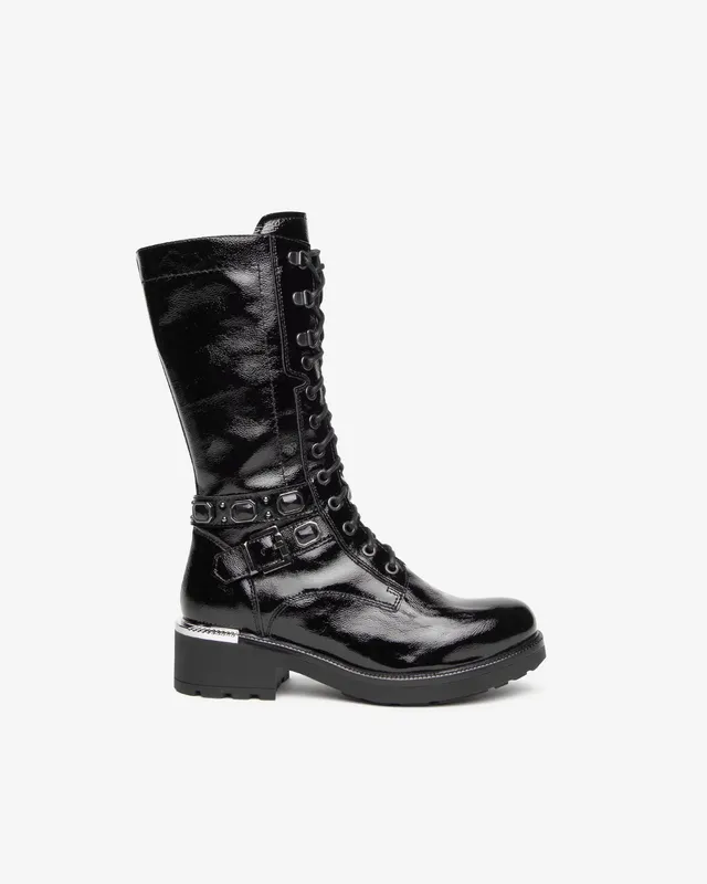 NeroGiardini Bottes Femme Vernis Détails Métal