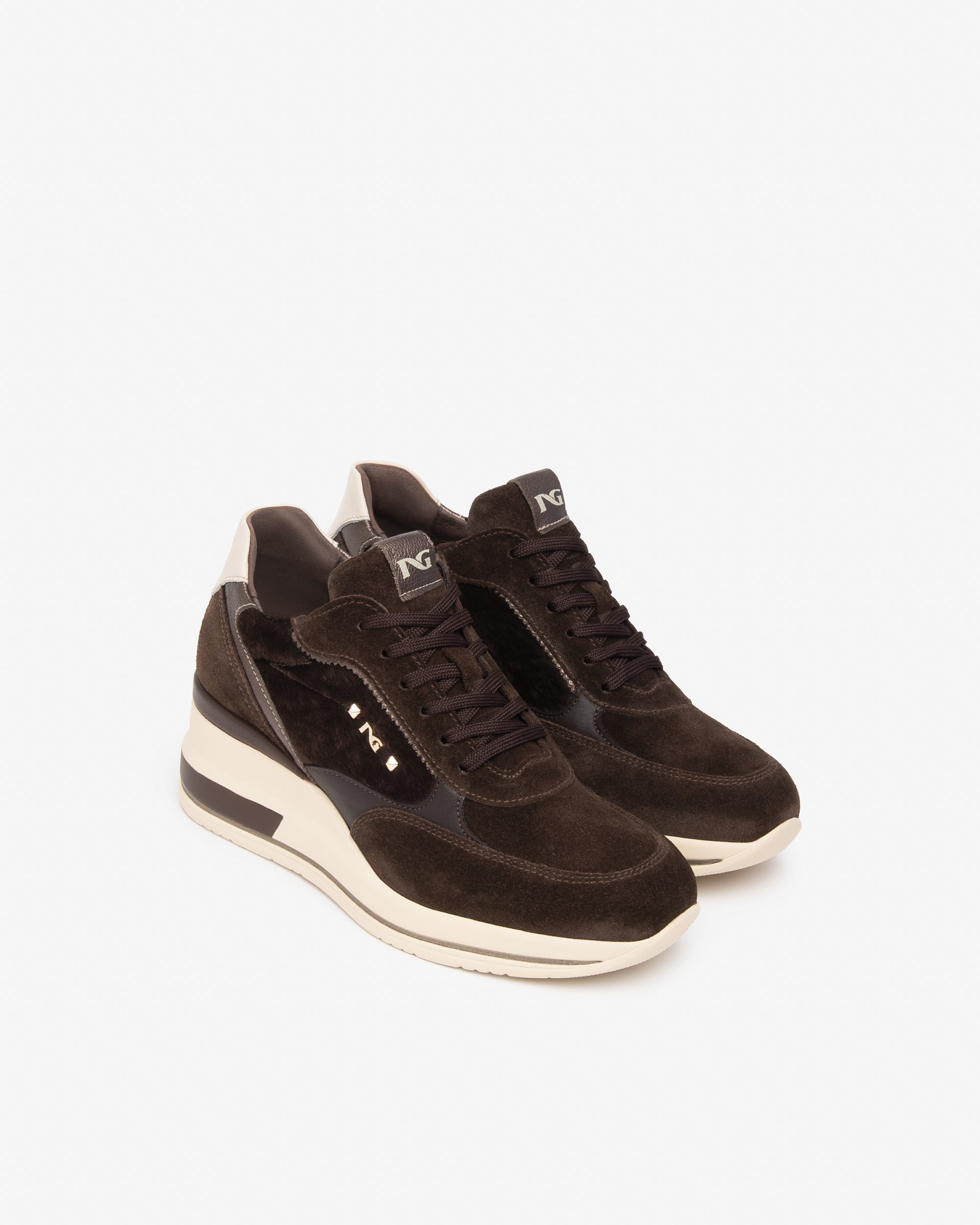 NeroGiardini Sneakers Sneakers Femme Cuir Velours Compensées