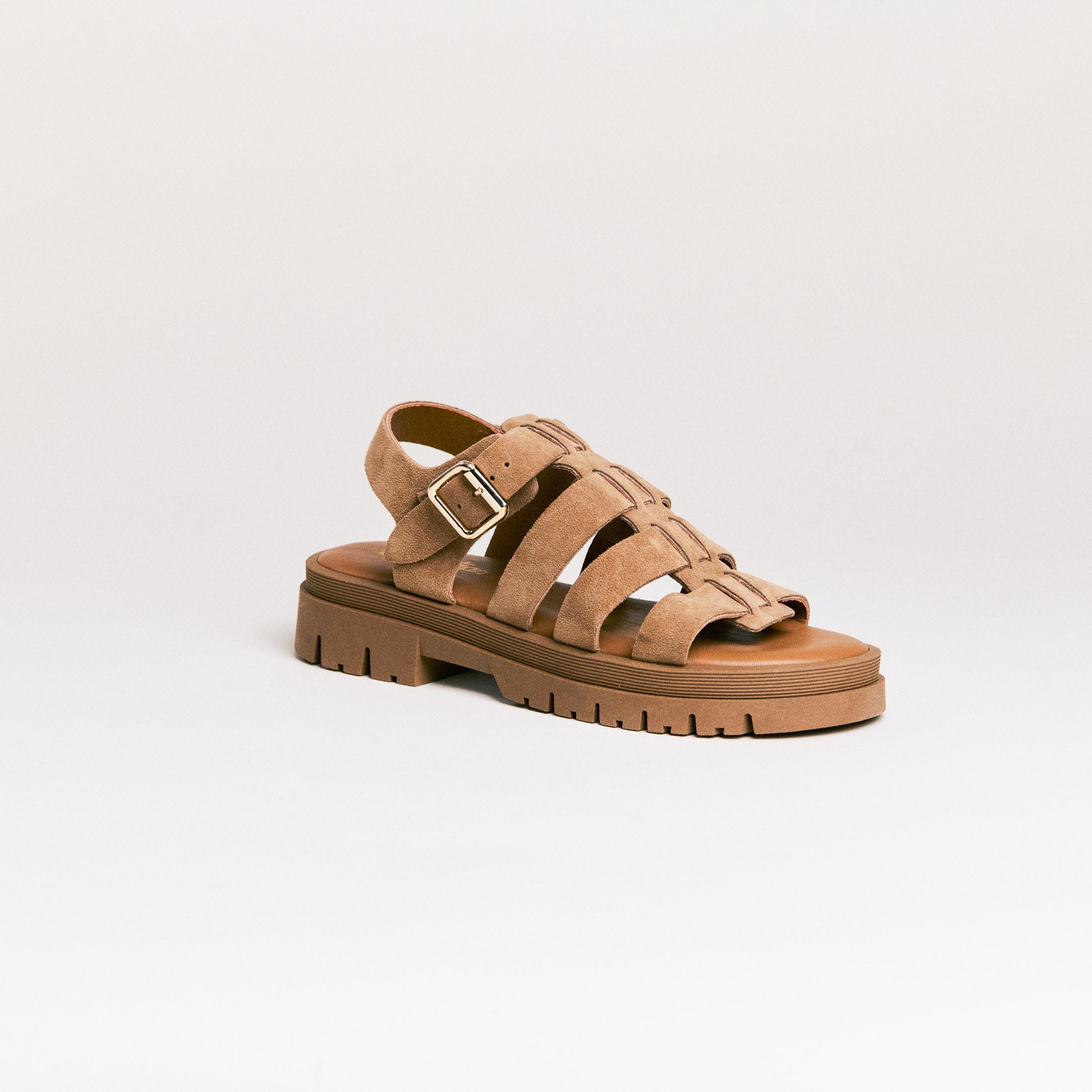 SMR Semerdjian Delia sandales taupe cuir 4 cm