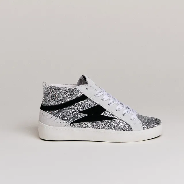 SMR Gibra D594 baskets montantes glitter argent
