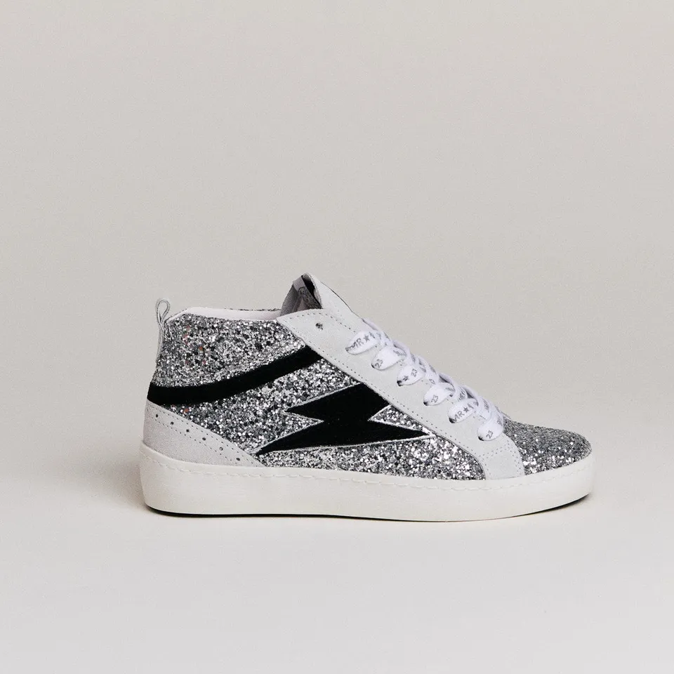 SMR Gibra D594 baskets montantes glitter argent