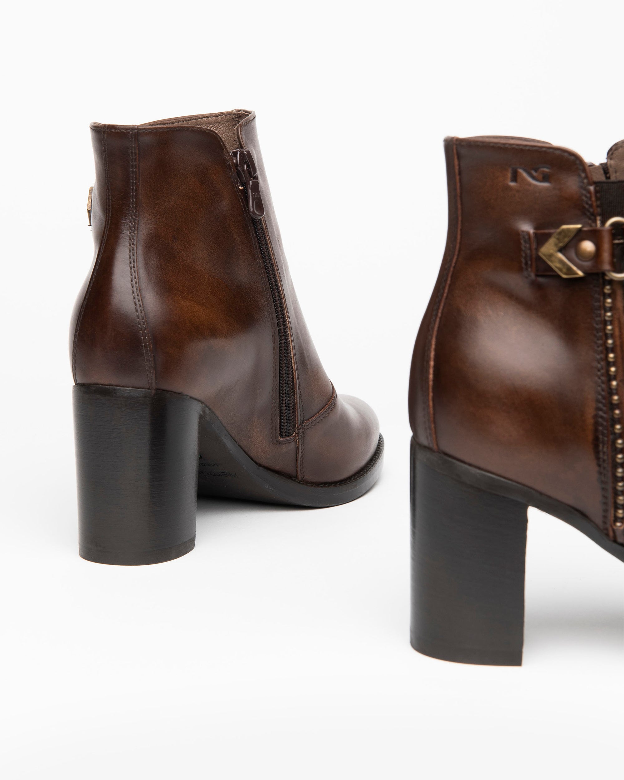 NeroGiardini Bottines Femme Cuir Talon 7,5 cm