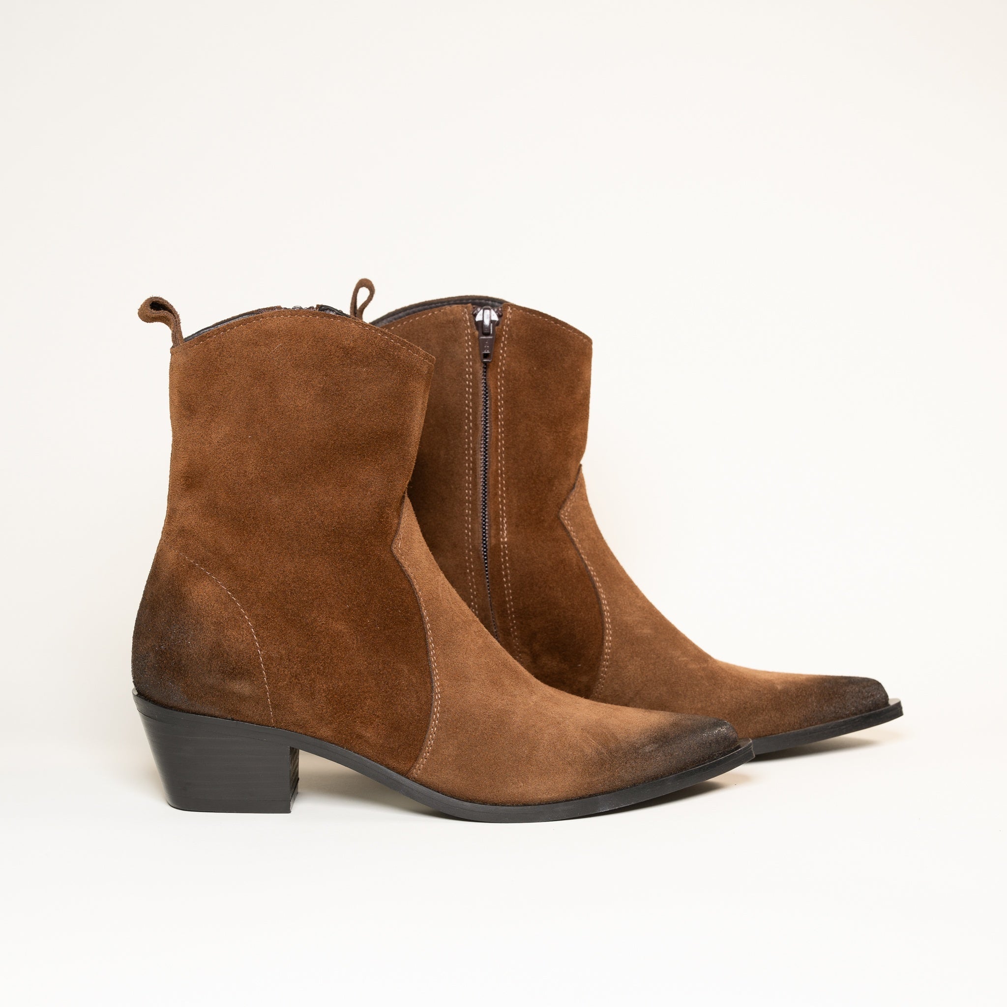 SMR Semerdjian E1454E5 bottines cuir tabacco zip