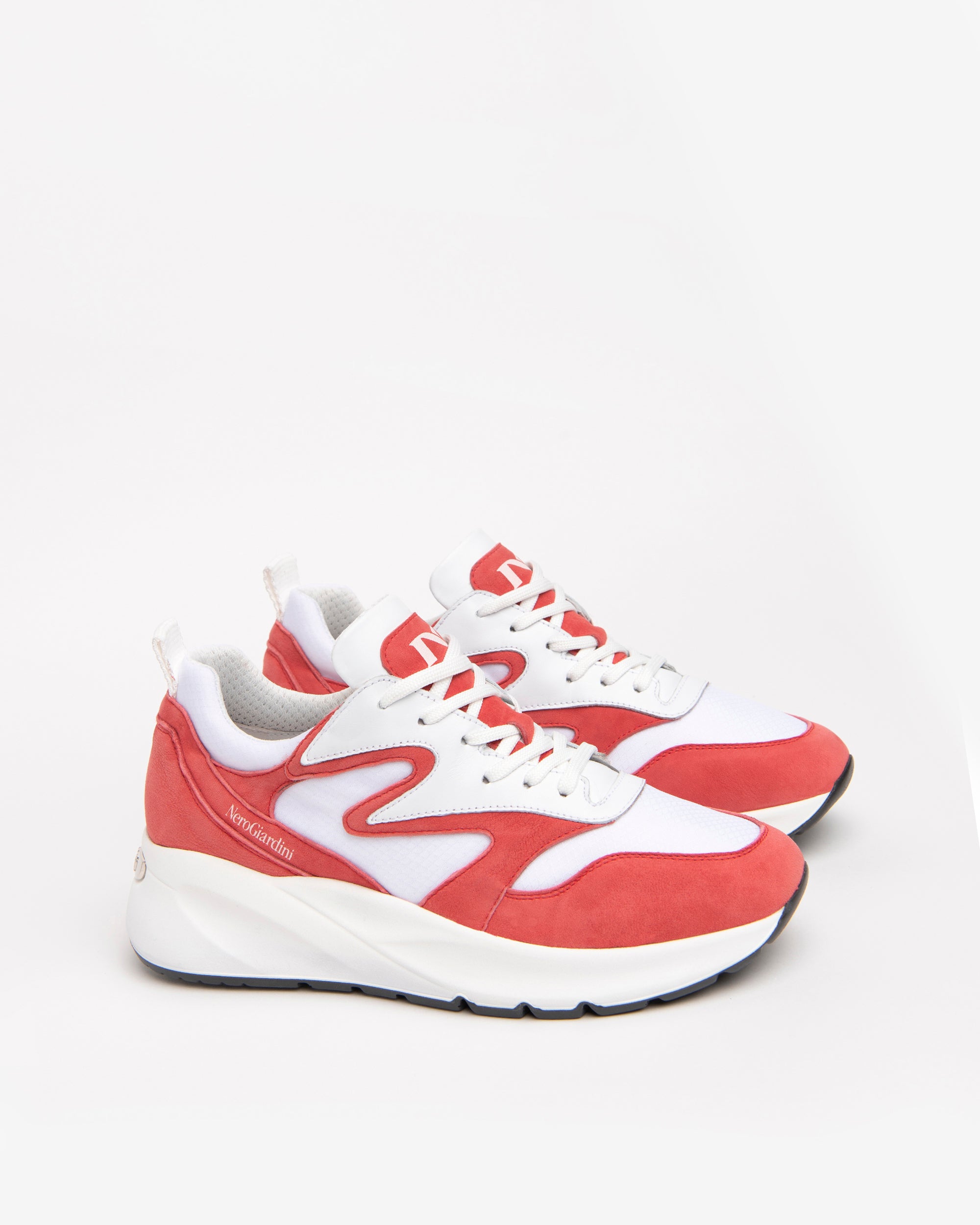 Nerogiardini Sneakers Femme Cuir Velours Semelle 4,5 cm