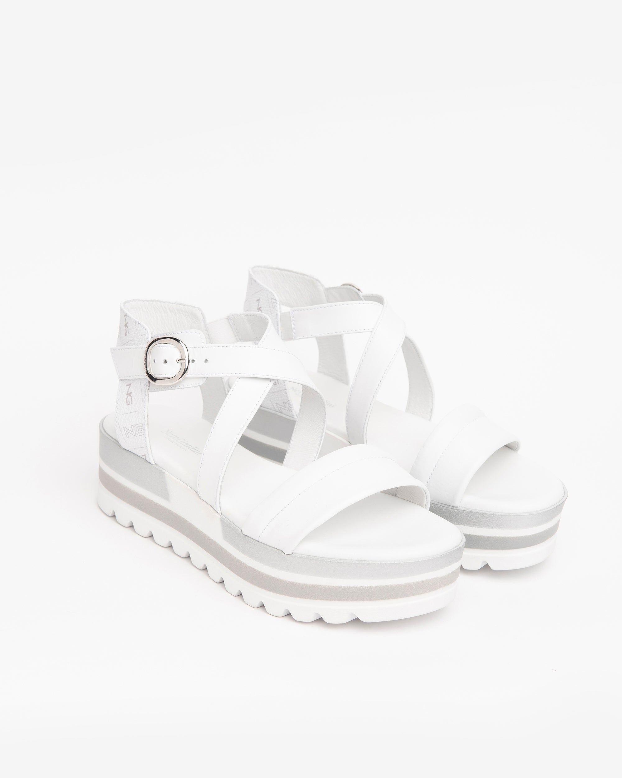 NeroGiardini Sandales Femme en Cuir plateforme 5 cm