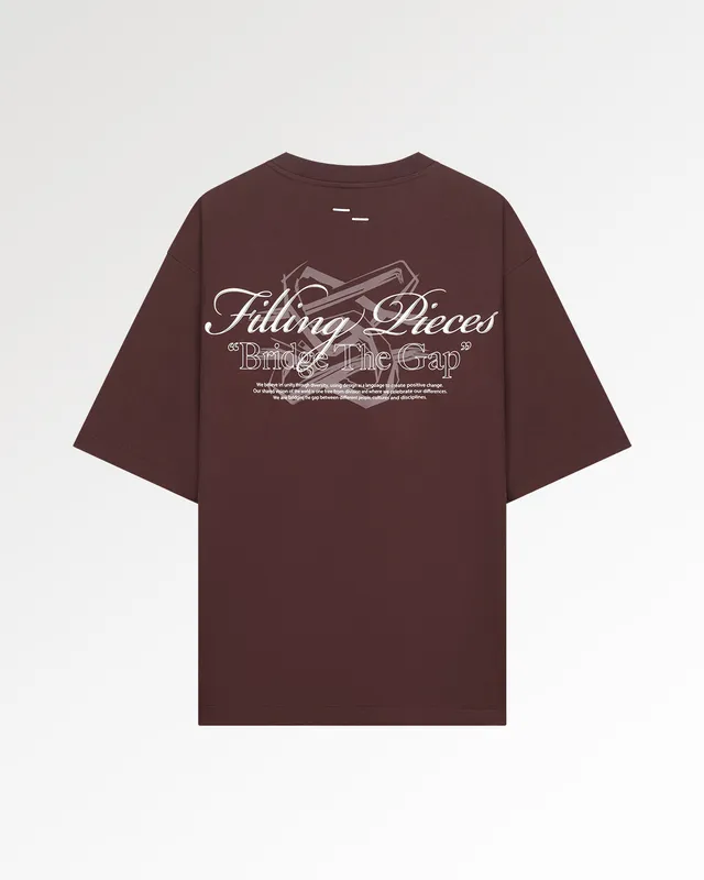 Filling Pieces Boxy Bridge the Gap T-Shirt marron coton bio