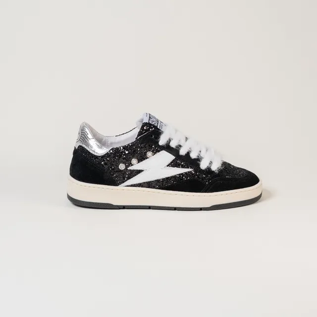 Semerdjian Dany E198 baskets cuir glitter noir