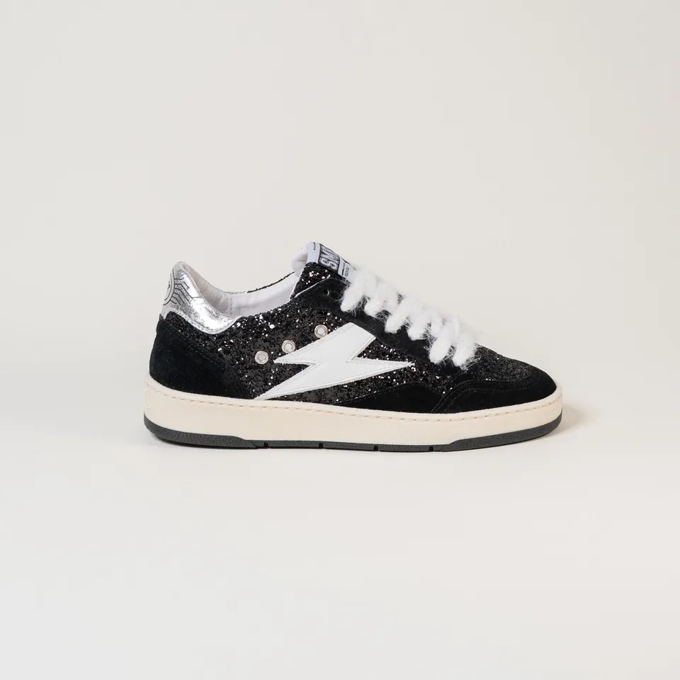 Semerdjian Dany E198 baskets cuir glitter noir
