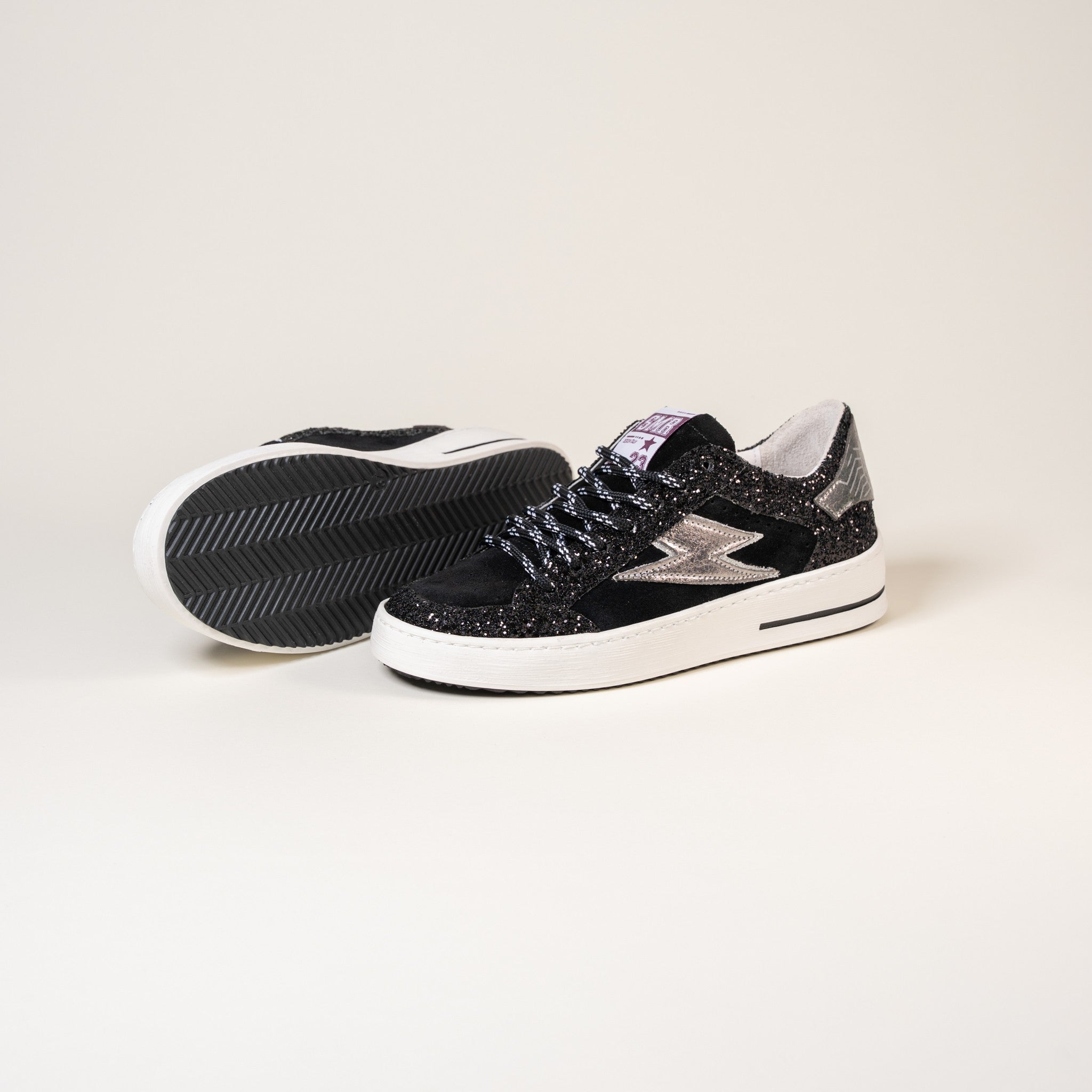 Semerdjian Noubar E476 baskets noir anthracite cuir