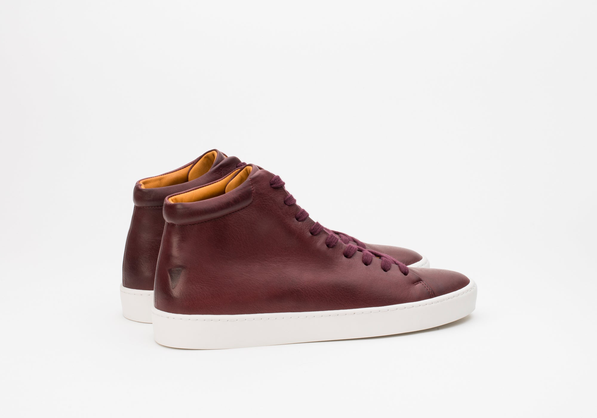 JAK Royal Hi sneakers cuir bordeaux semelle gomme