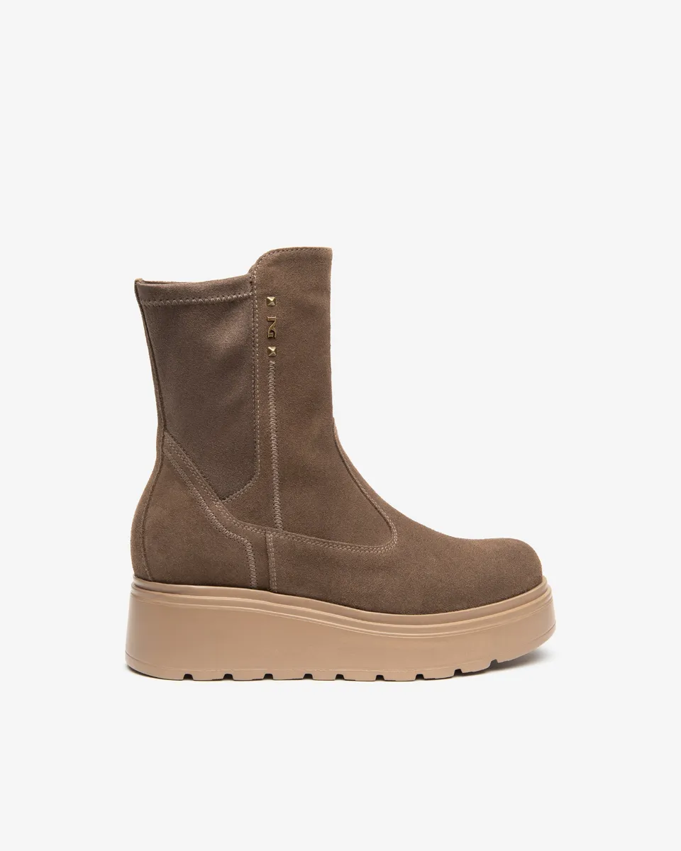NeroGiardini Bottines Femme Velours Plateforme 55mm