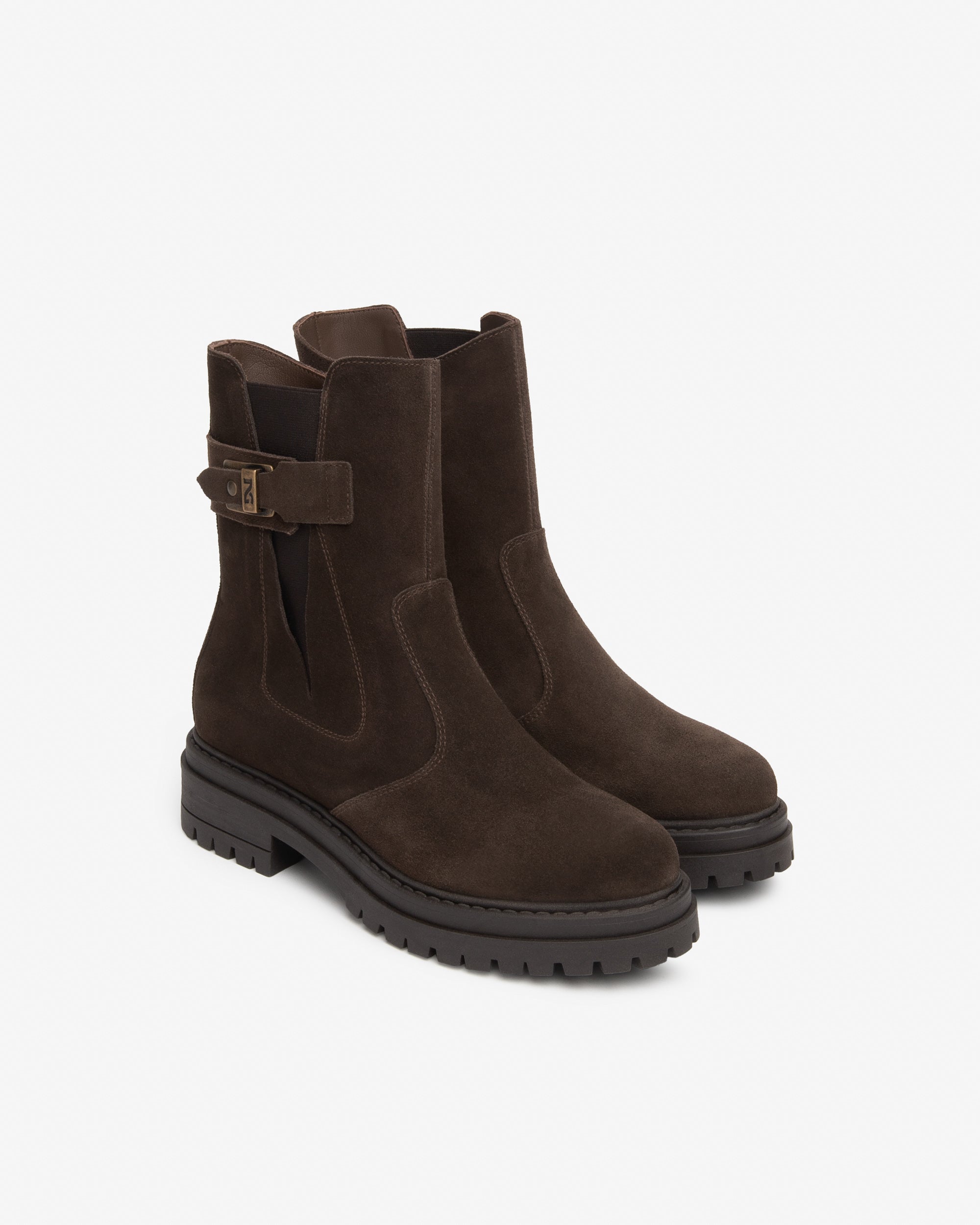 NeroGiardini Chelsea bottines femme cuir velours 40mm