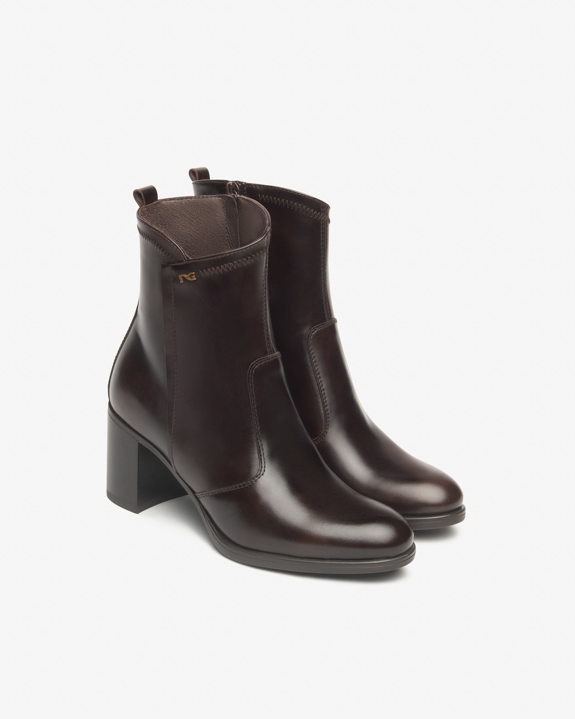 Nerogiardini Bottines Femme Cuir Automne Hiver Confort