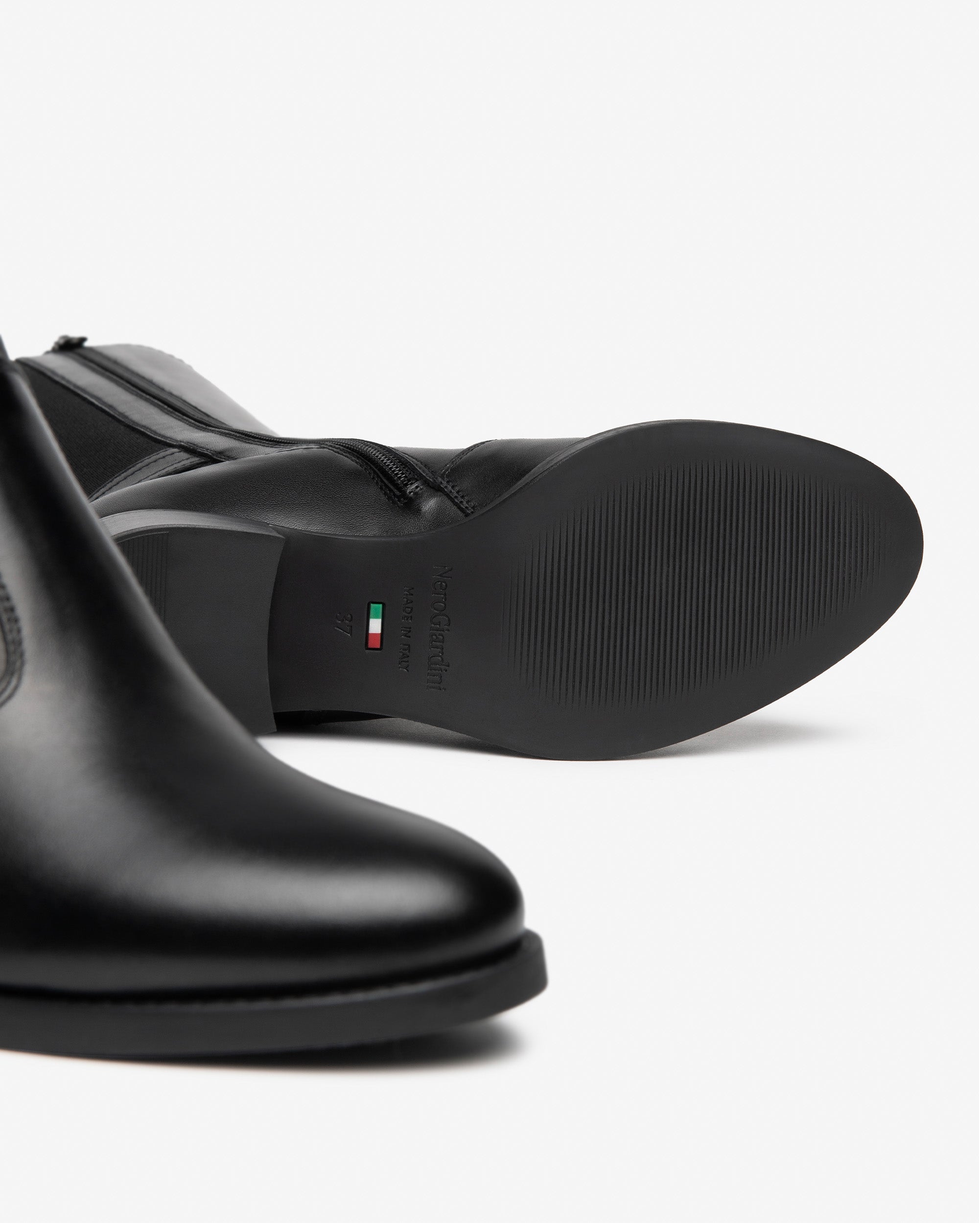 NeroGiardini Bottes Cuir Tissu Femme Talon 40mm