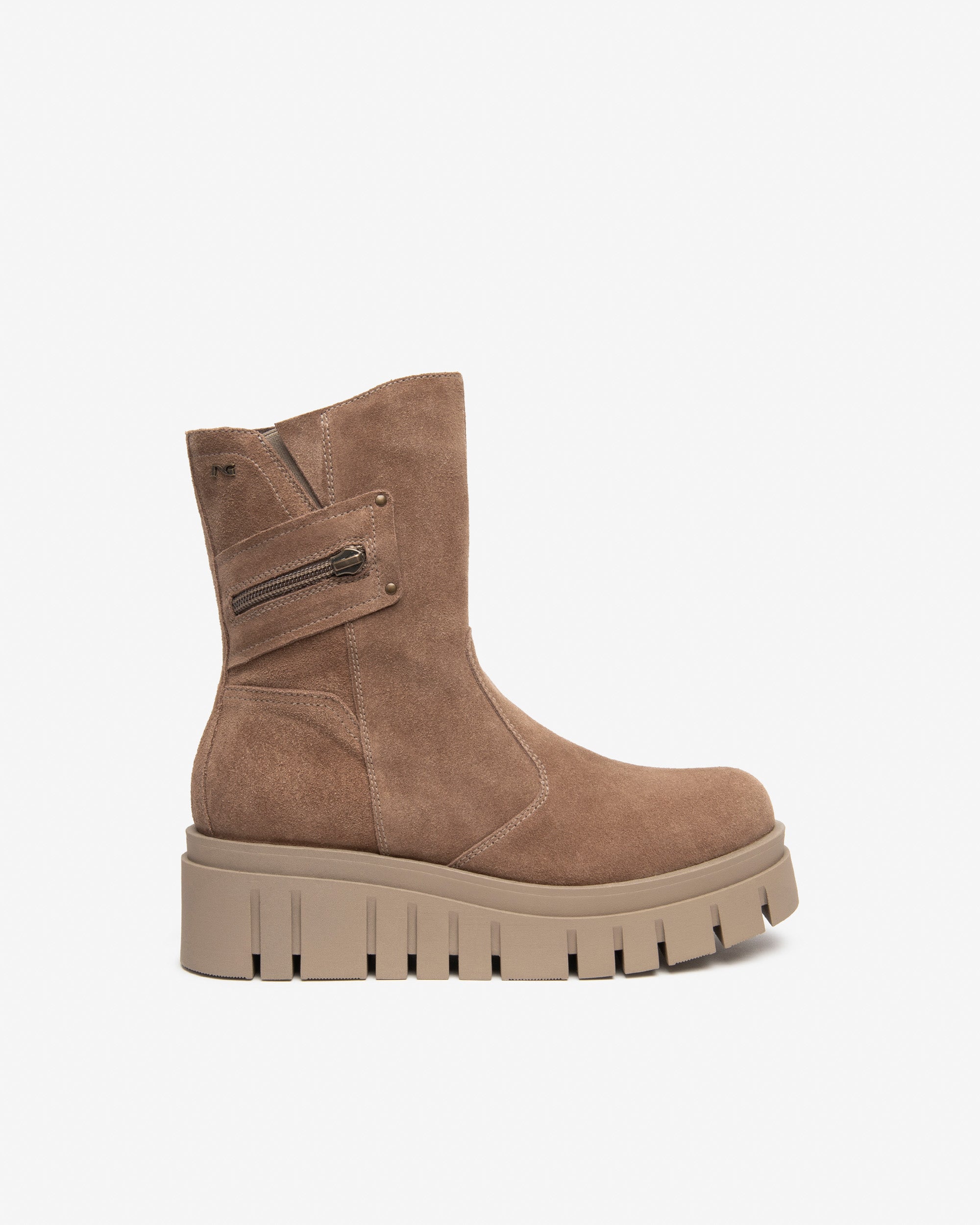 NeroGiardini Bottines Femme Daim Plateforme 55 mm