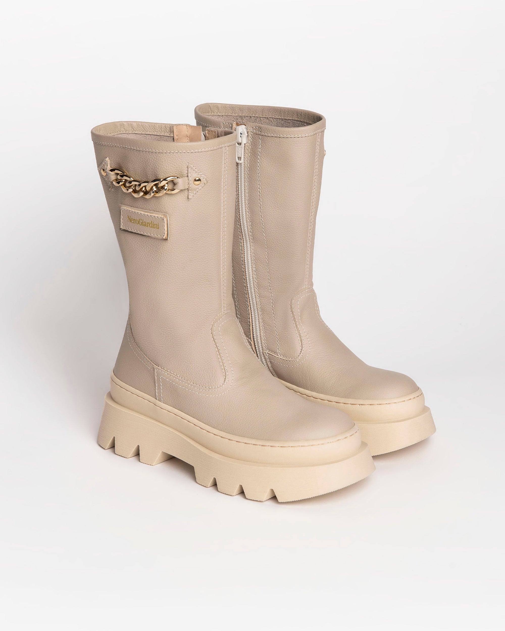 NeroGiardini Bottes Teens Fille Cuir Bottines 35