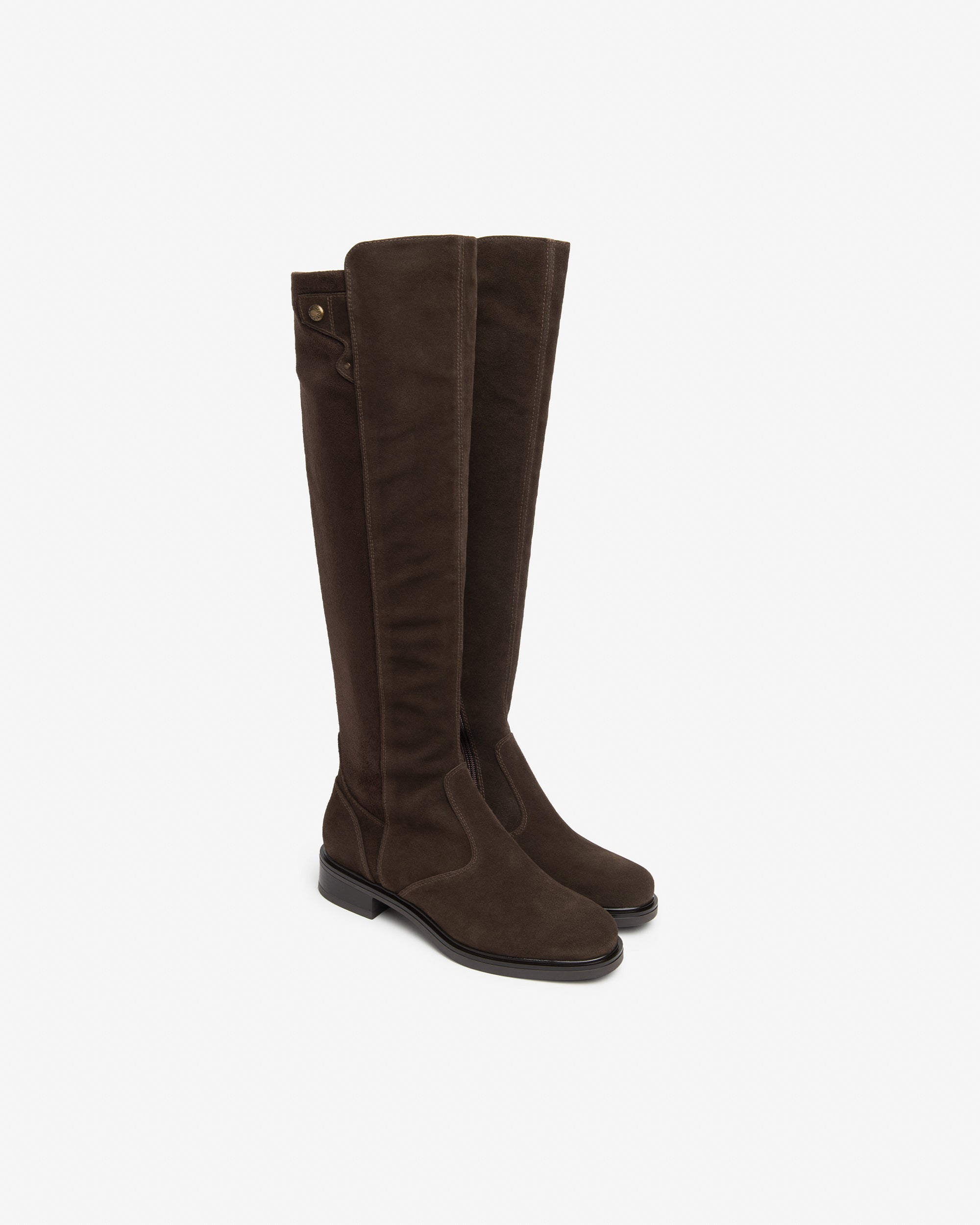 NeroGiardini Bottes Femme Daim Zip Talon 30 mm