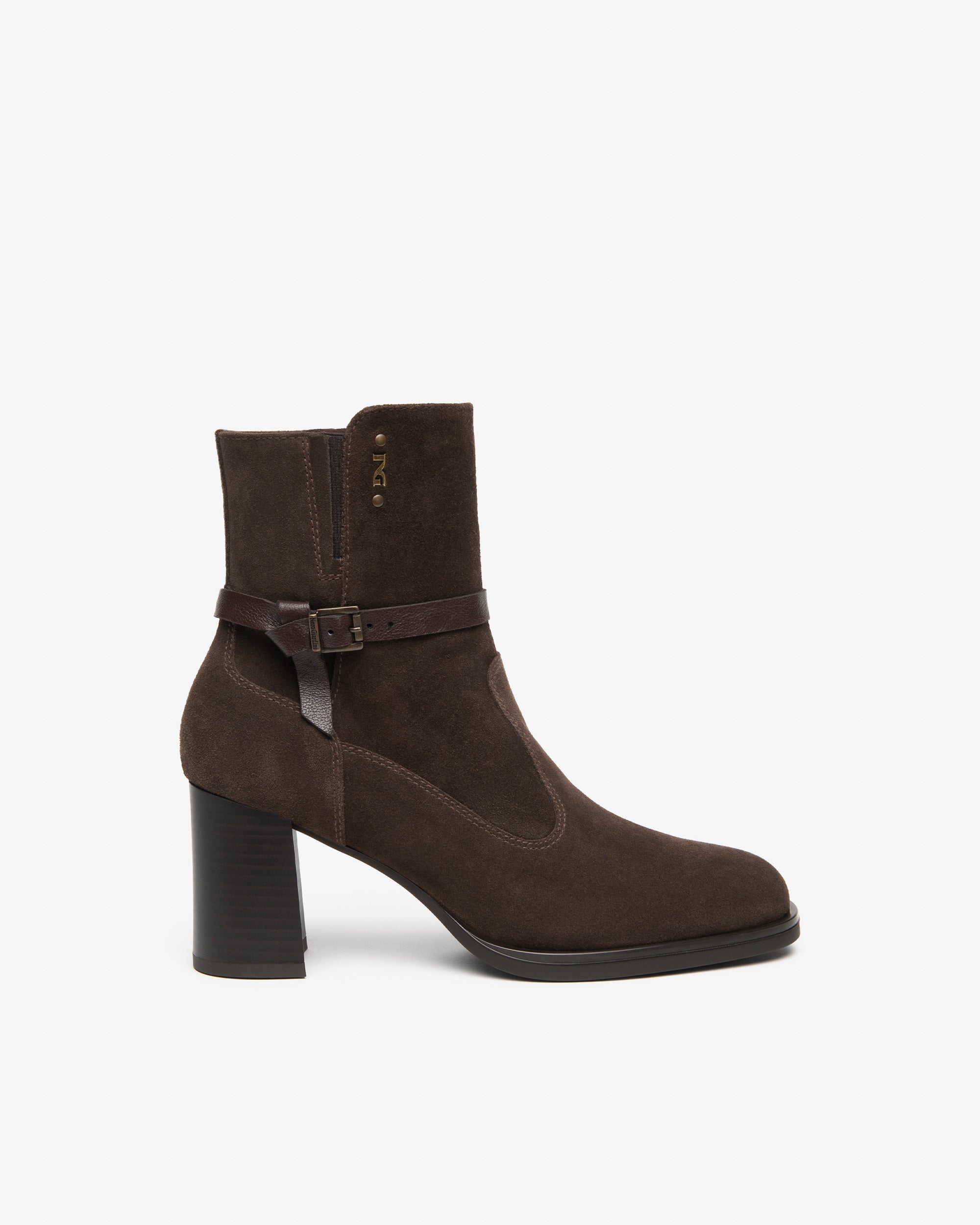Nerogiardini Bottines Femme Cuir Velours Daim Talon 75 mm