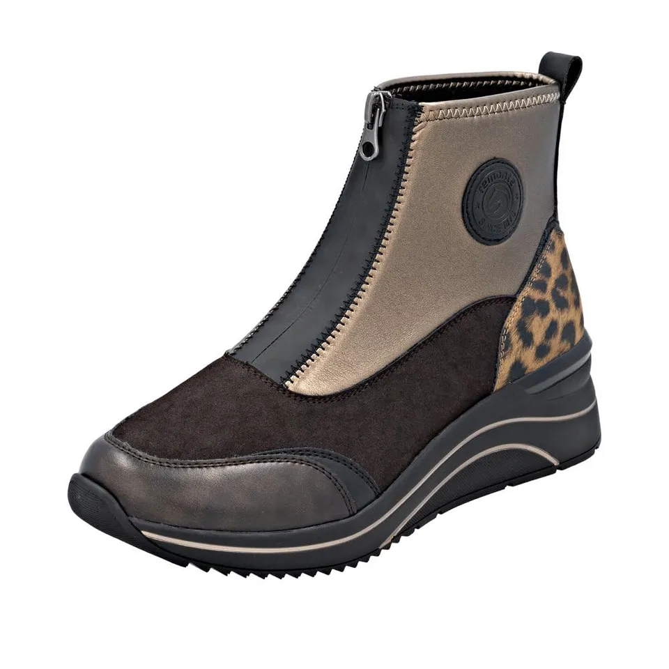 Remonte D0T78 bottines femme noir stretch