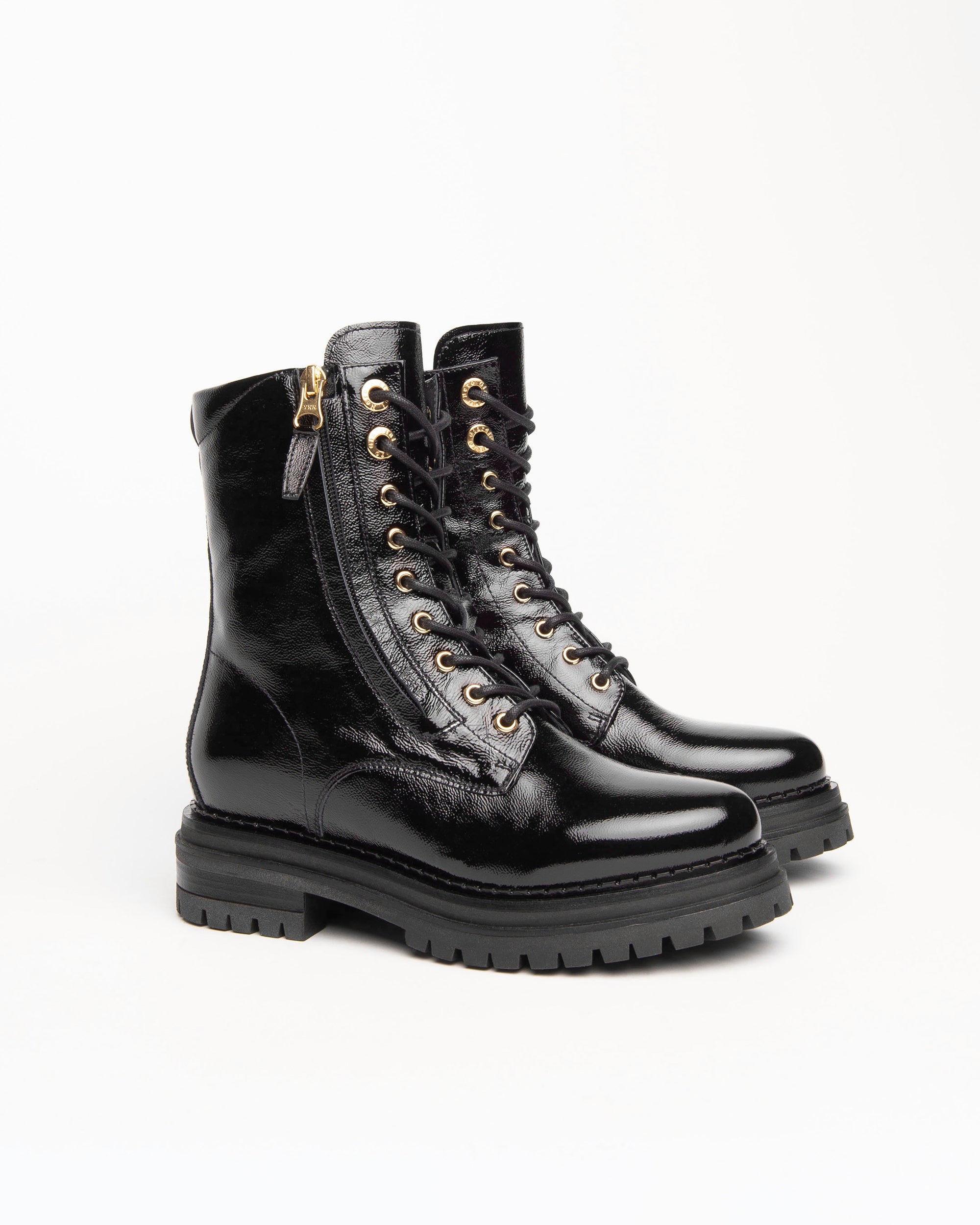 NeroGiardini Bottines femme vernis lacets talon 4 cm