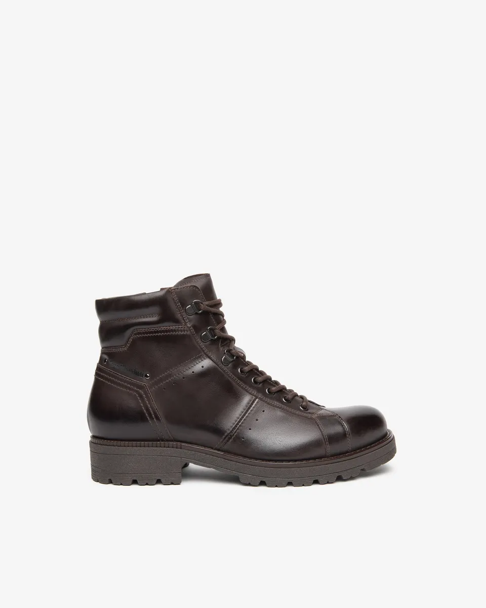Nerogiardini Bottines Bottines Homme Cuir Lacets Caoutchouc
