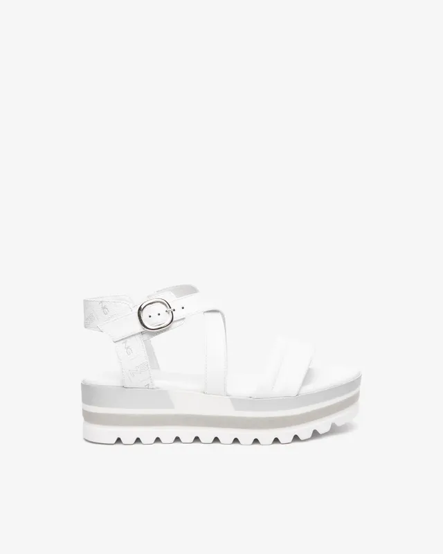 NeroGiardini Sandales Femme en Cuir plateforme 5 cm