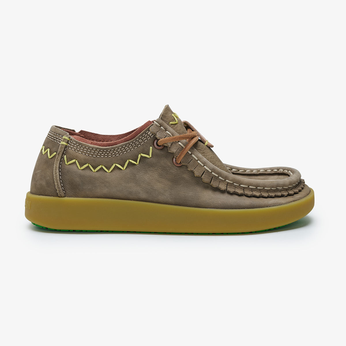 Satorisan Kwahu Rustic mocassins cuir vert loden