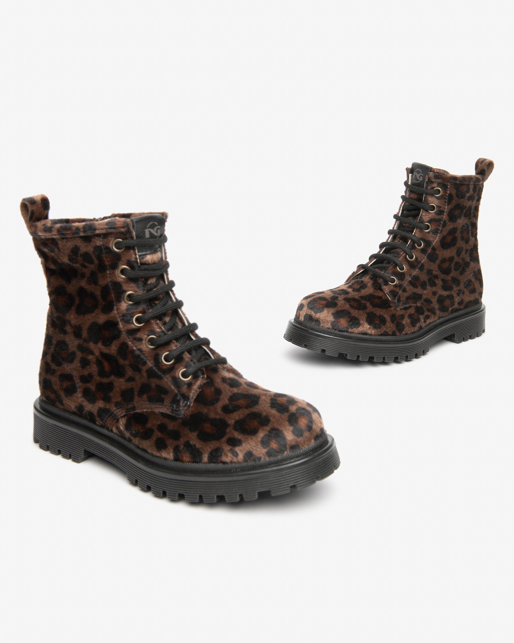NeroGiardini Bottines Motardes Fille Cuir Animalier Zip
