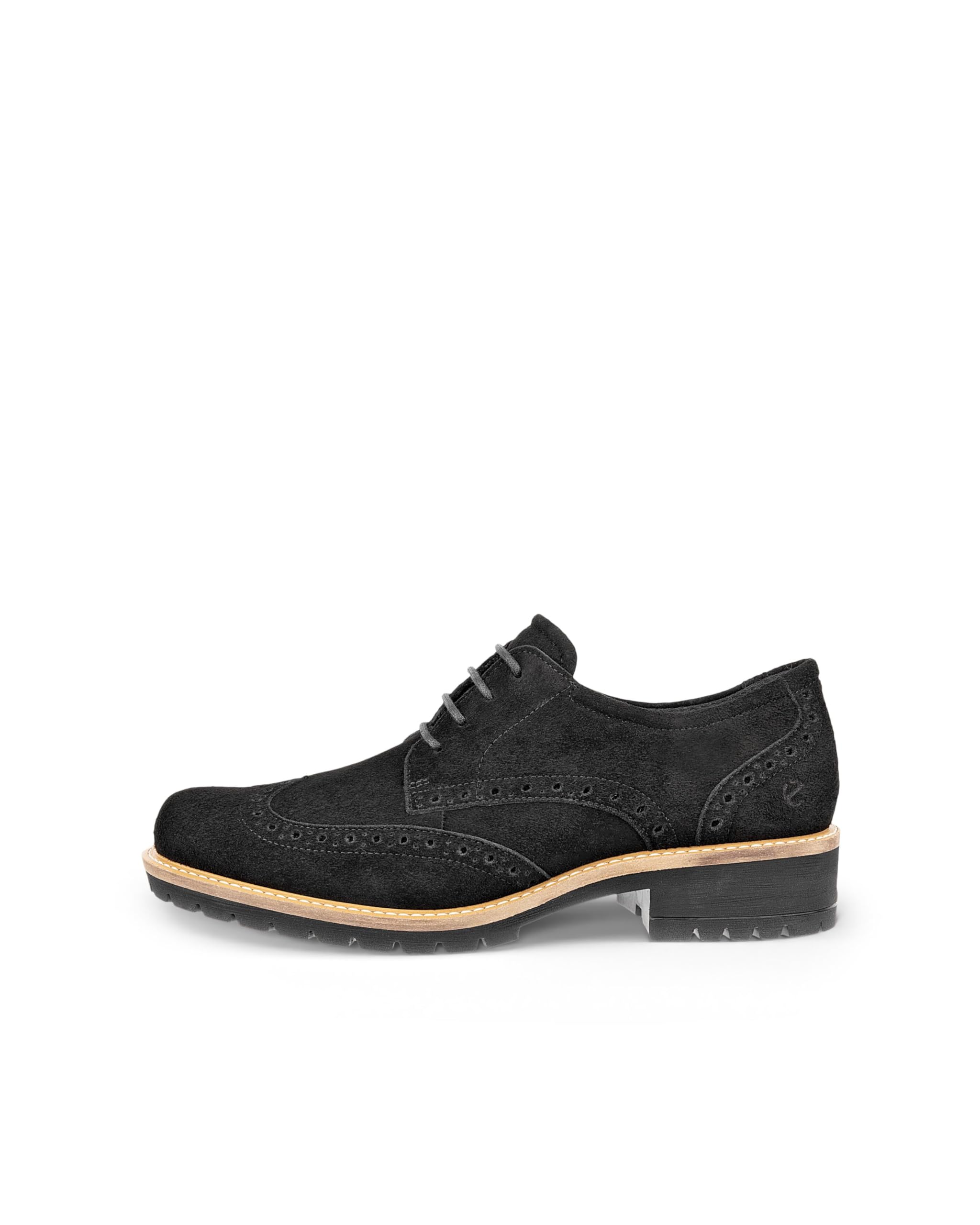 Ecco Elaina Derby Oxford Femme Noir Cuir Plat