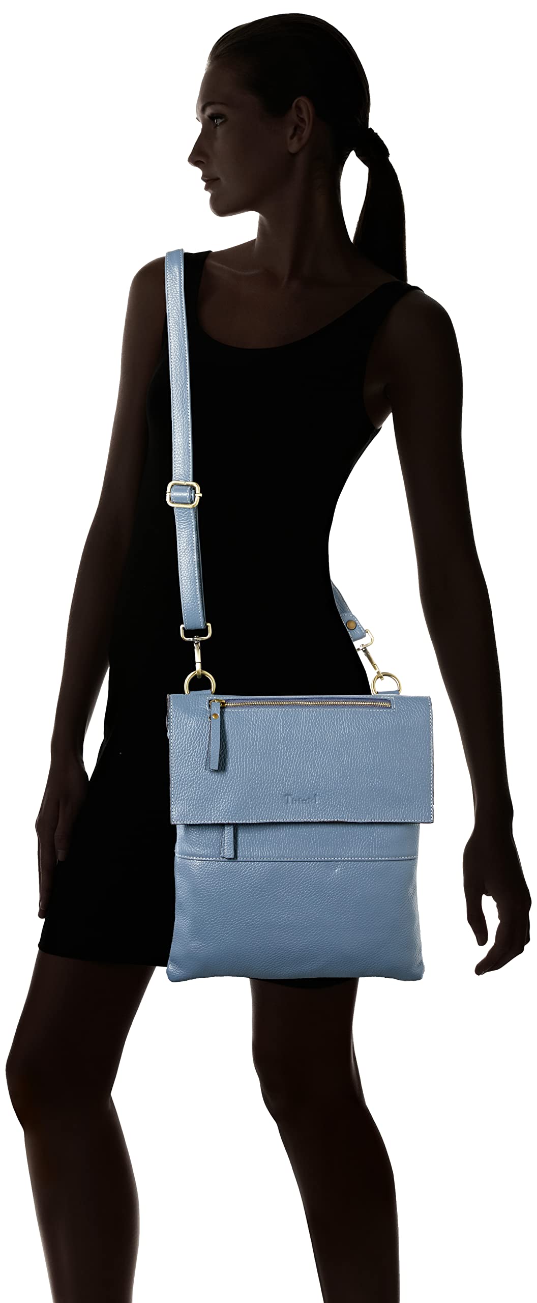 Think Bags sac bandoulière cuir Denim 8050