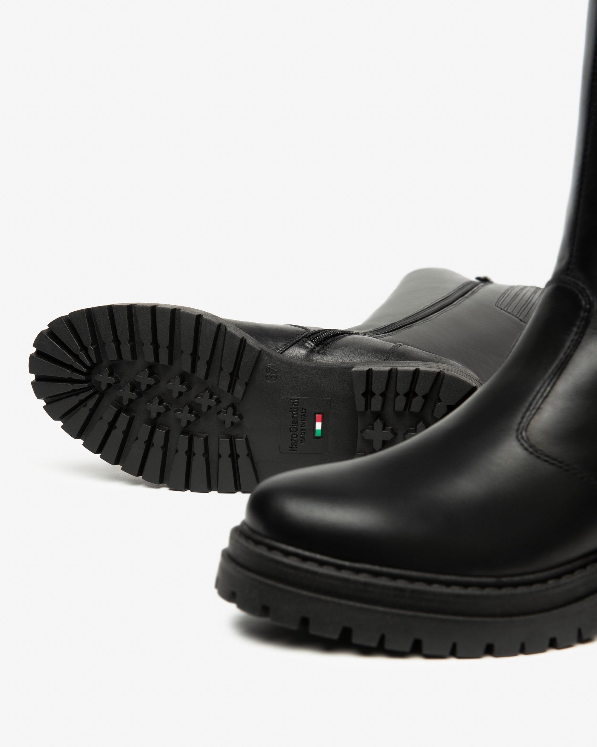 NeroGiardini Bottes Femme Bottes Cuir DryGo Hiver