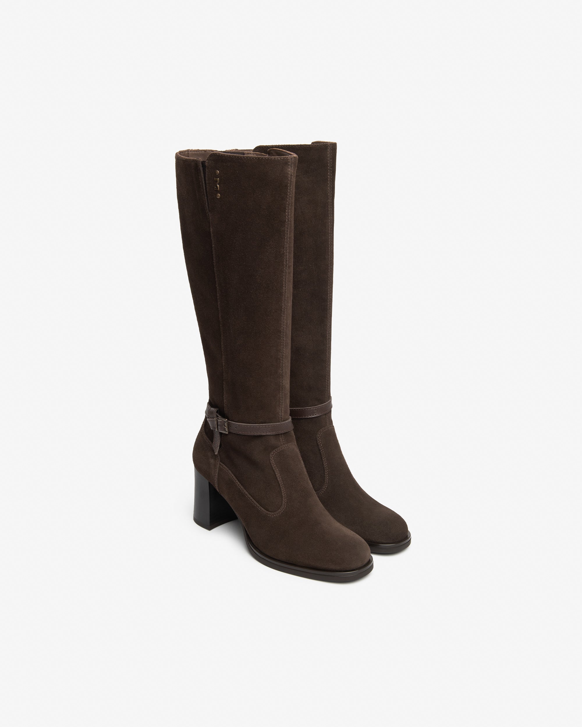 NeroGiardini Bottes Femme Daim Talon Bloc 75 mm 35-41