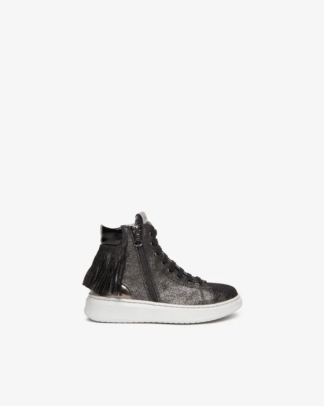 NeroGiardini Sneakers Fille Cuir Pailleté Zip