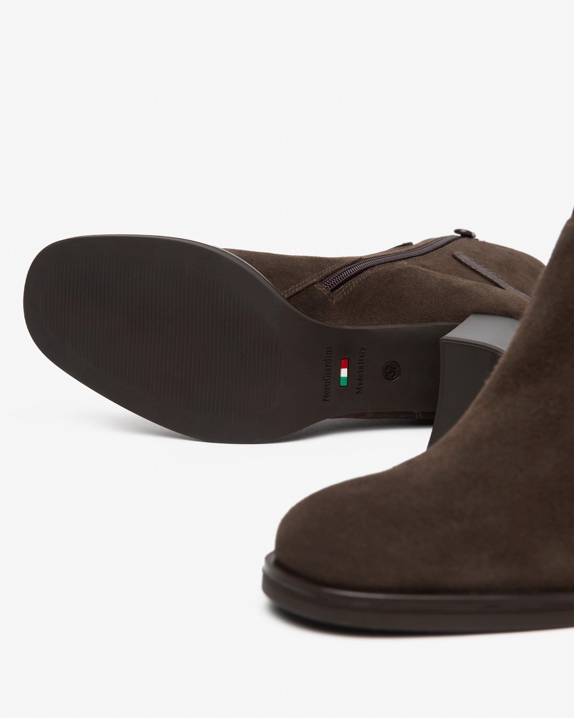 Nerogiardini Bottines Femme Cuir Velours Daim Talon 75 mm