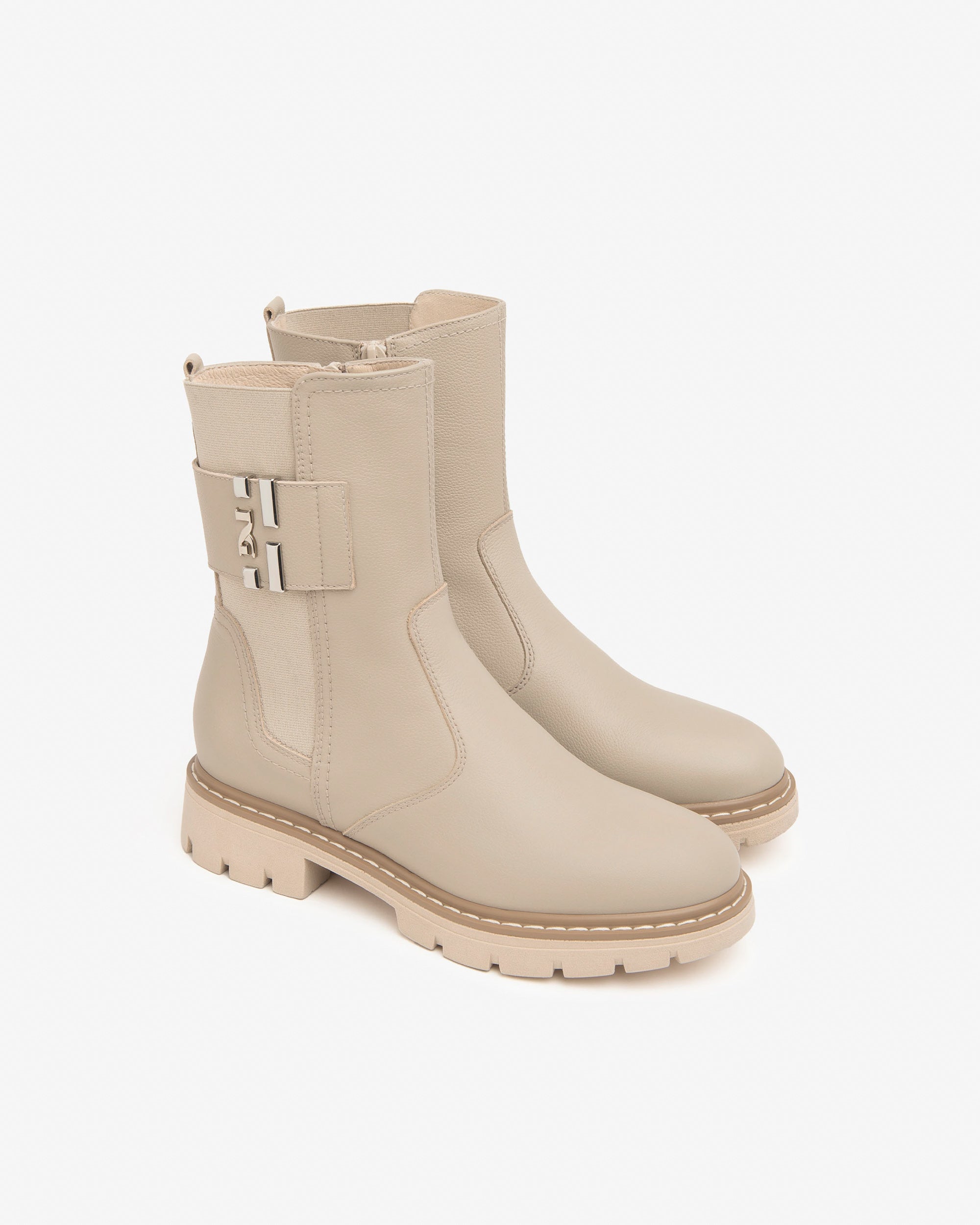 NeroGiardini Chelsea Femme Cuir Bottines Hiver Confort