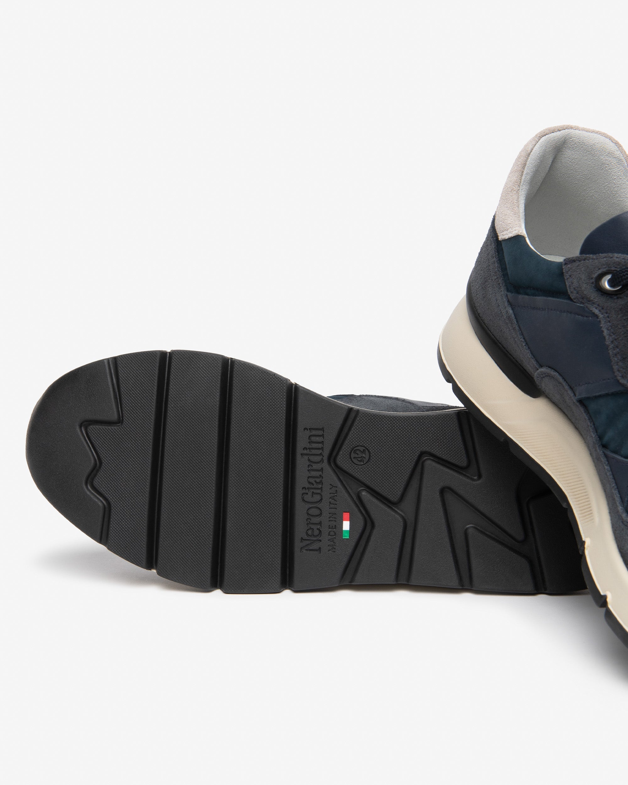 NeroGiardini Sneakers Homme Cuir Velours Toile Cuir