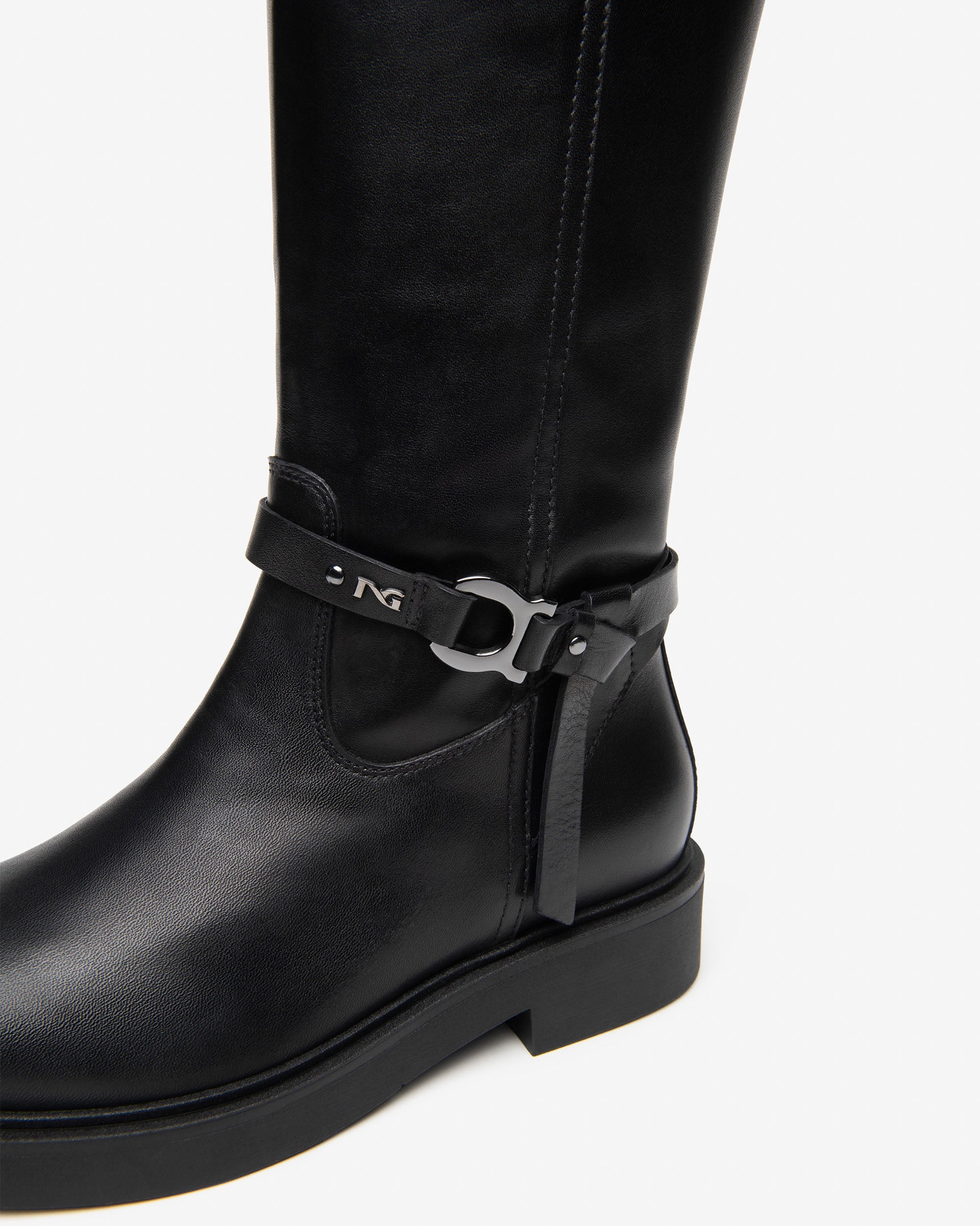 NeroGiardini Bottes bottes femme cuir talon 35 mm pointure 38