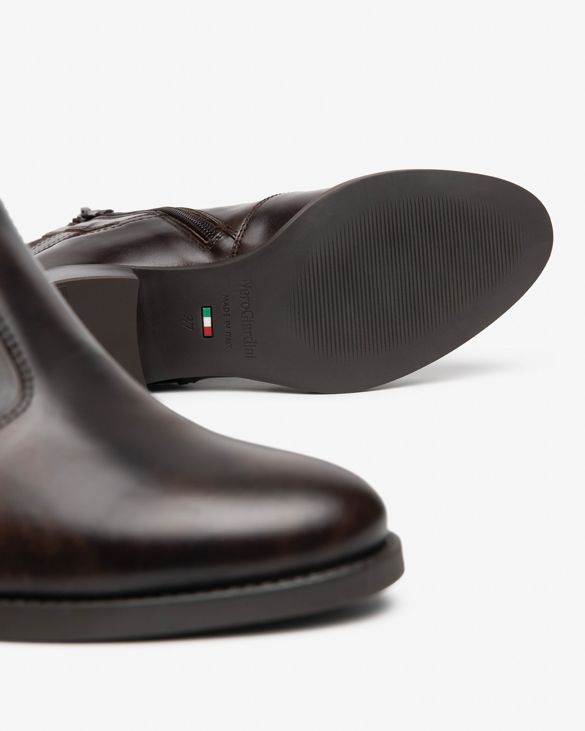 Nerogiardini Bottines Femme Cuir Tissu Talon 40 mm