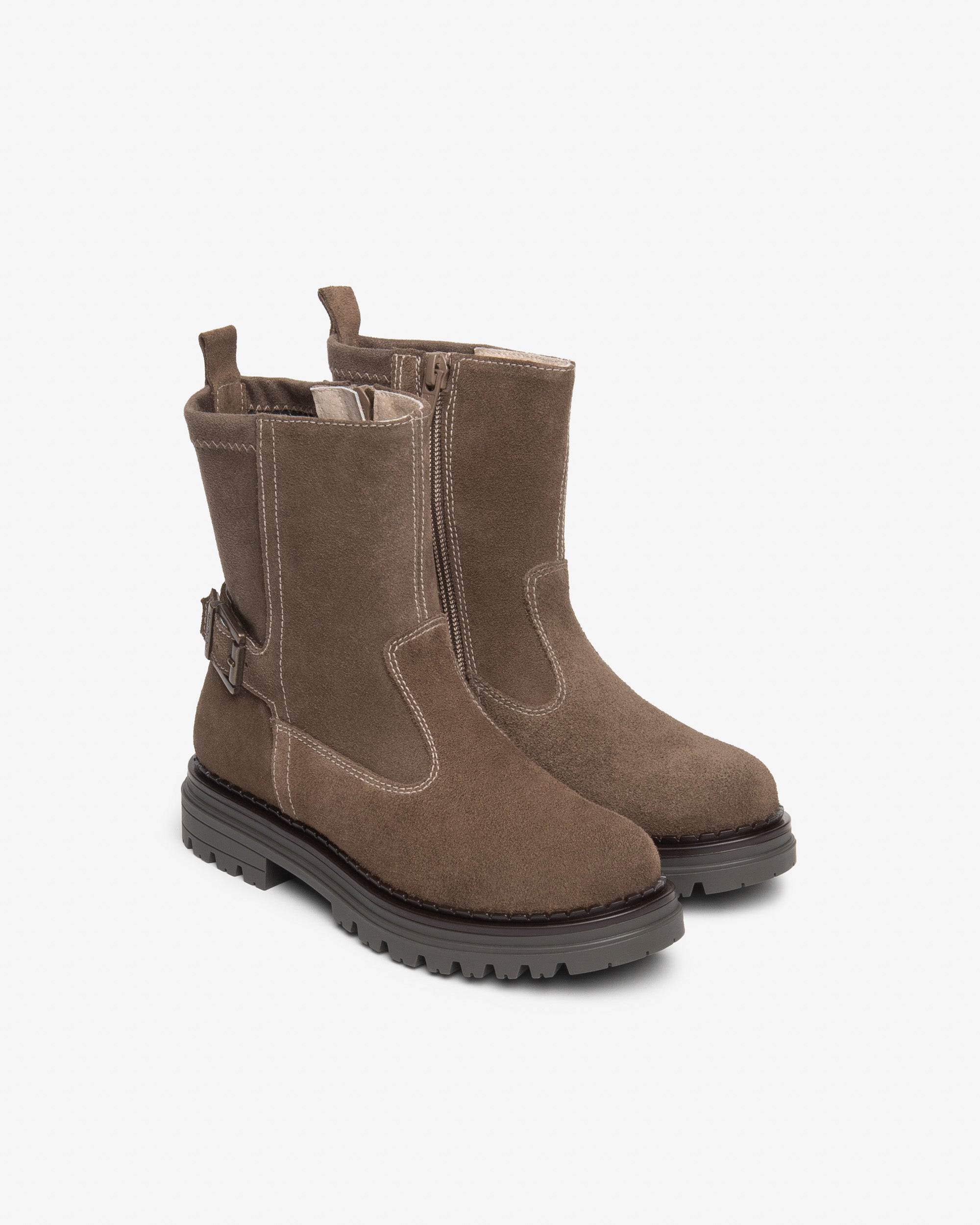 NeroGiardini Bottines Teen Fille Cuir Velours Matière Technique
