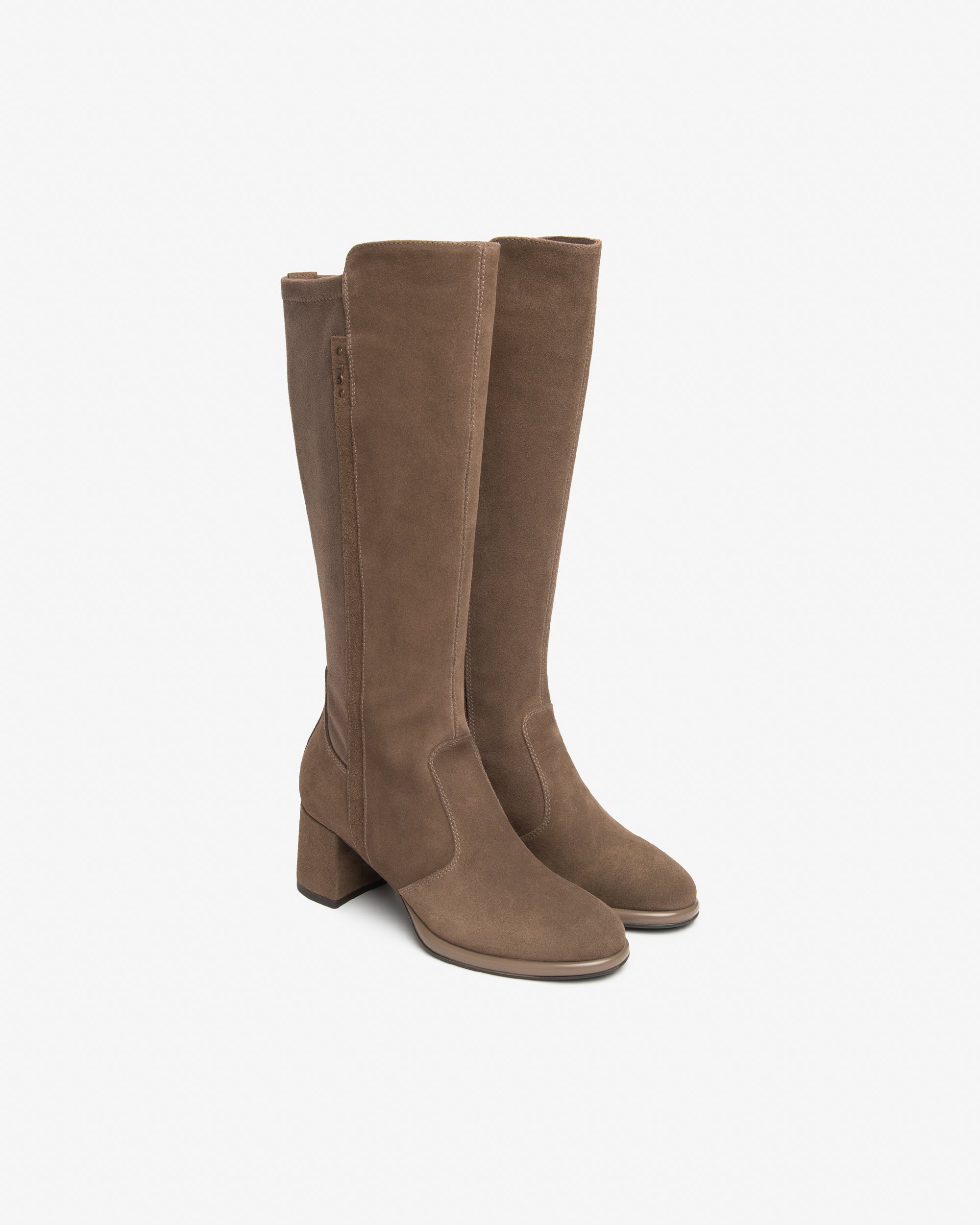 NeroGiardini Bottes Femme Daim Talon Bloc 60mm