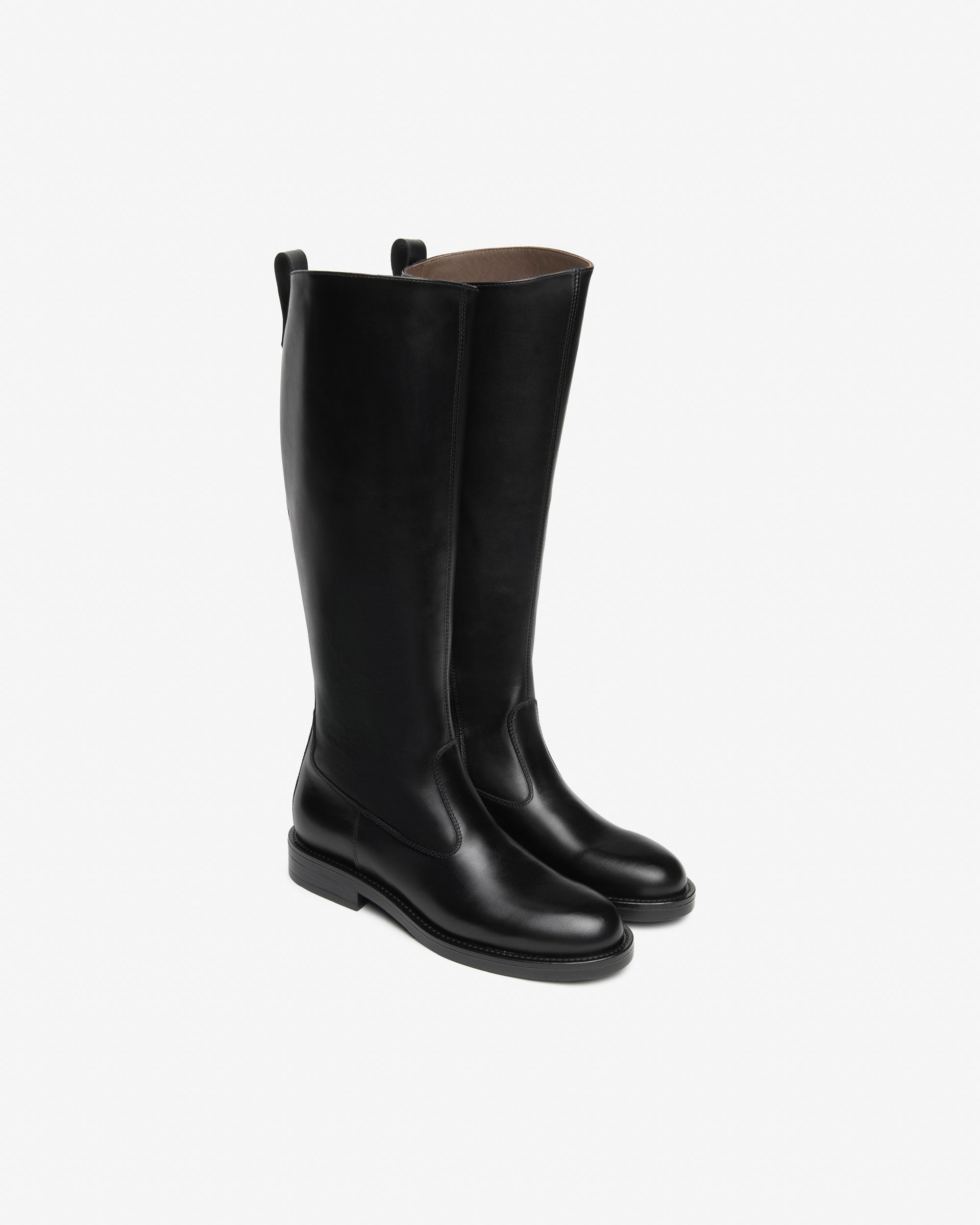 Nerogiardini Bottes bottes cuir femme talon 30 mm