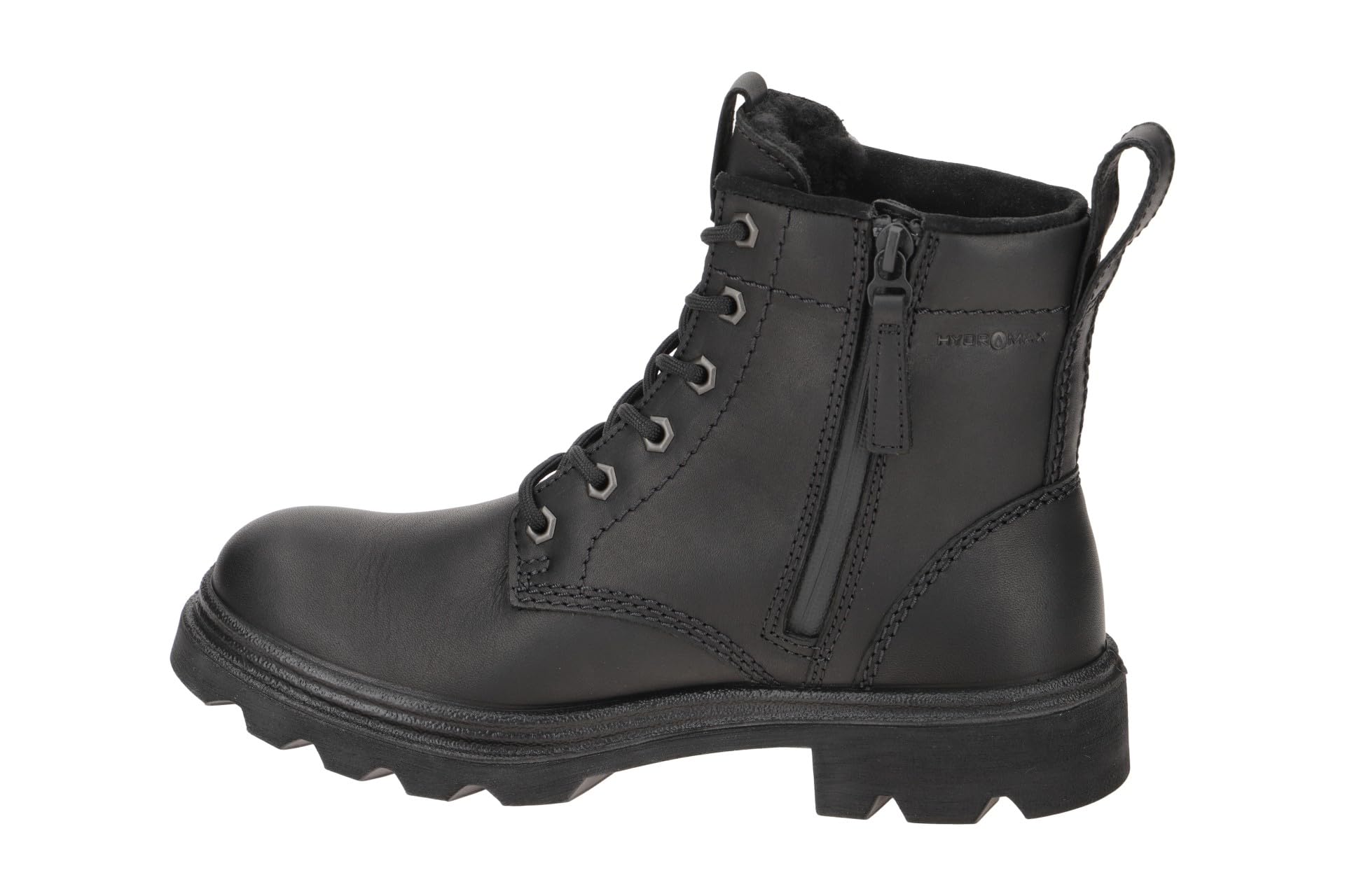 ECCO Grainer Botte Lacets Femme Cuir Zip Imperméable