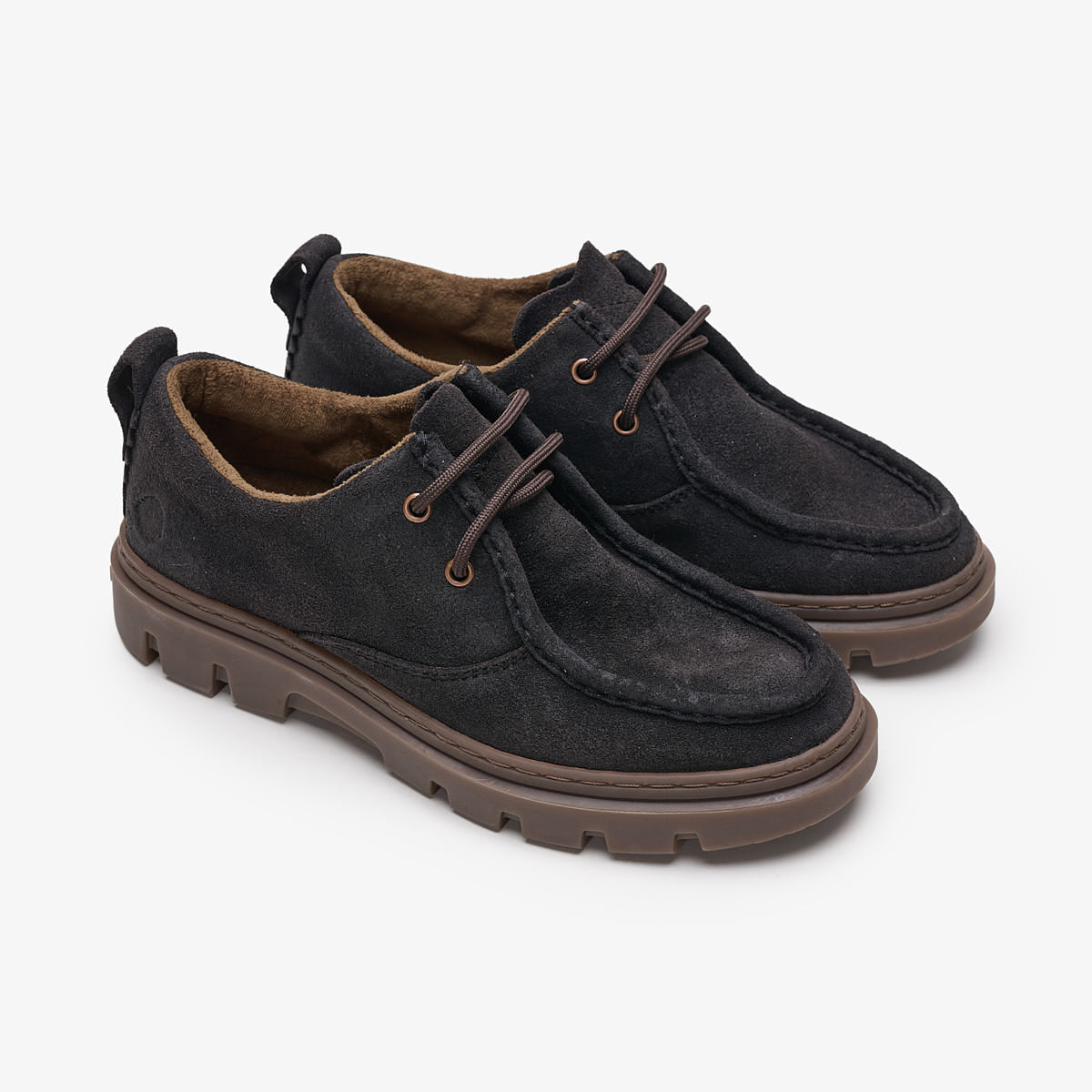 Satorisan Unalome Wallaby mocassins cuir gris lavagna