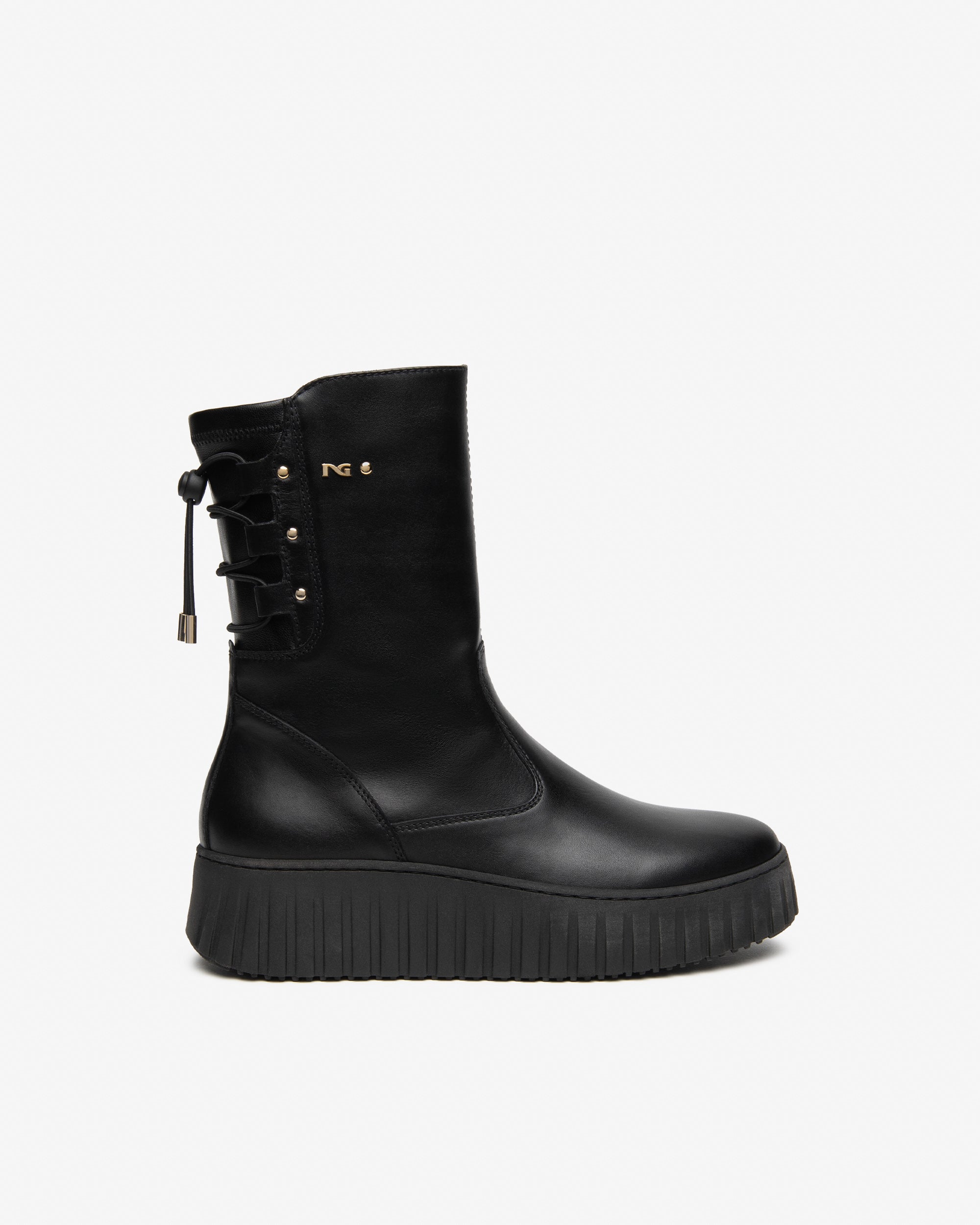 NeroGiardini Bottines Femme Cuir Bottine Plateforme Zip