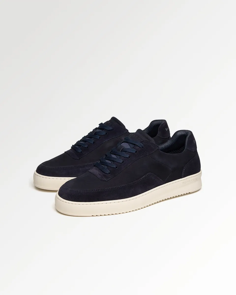 Filling Pieces Mondo Suede Grain sneakers cuir bleu marine Navy