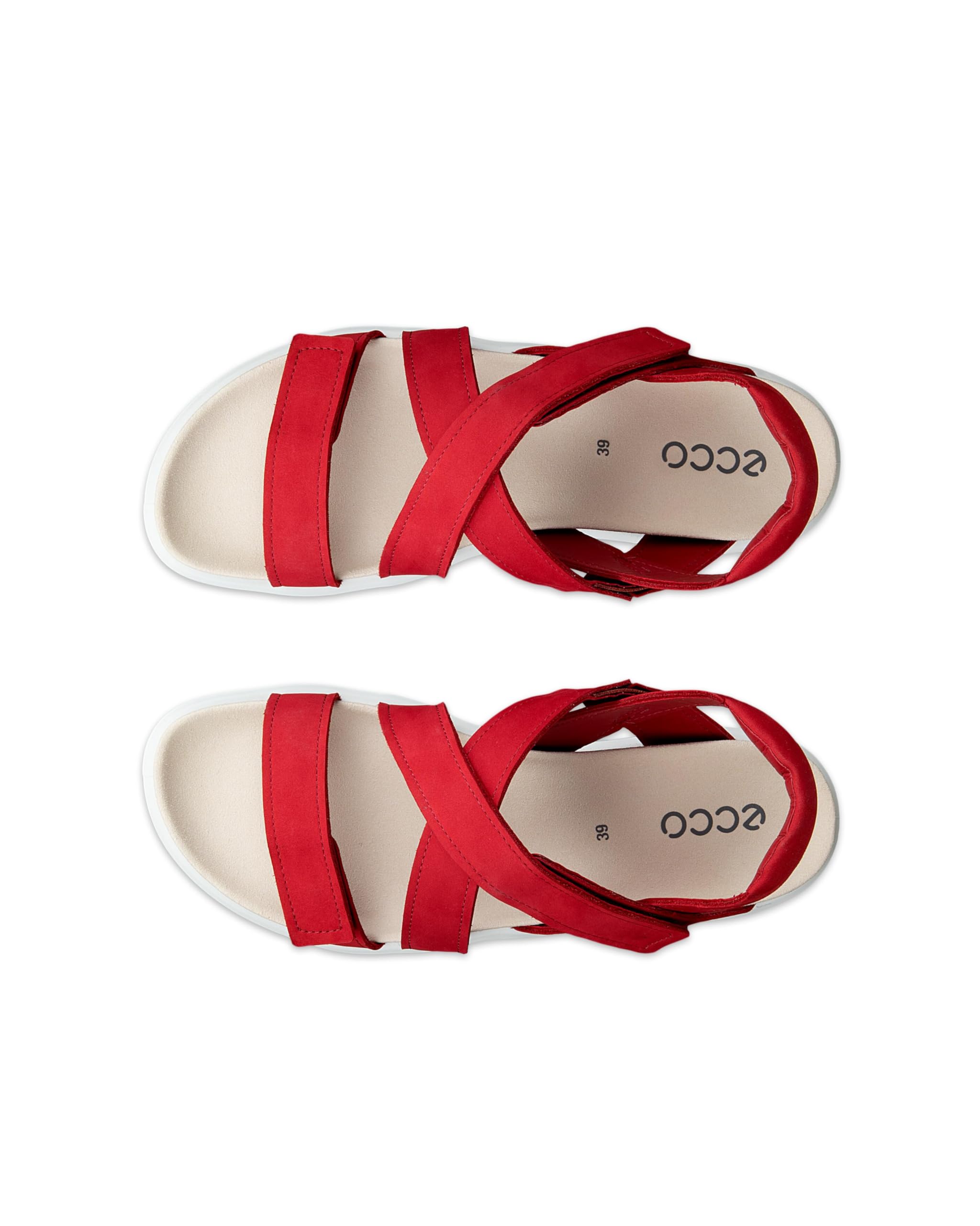ECCO Soft Cross Strap Sandale Femme Noir 38 EU