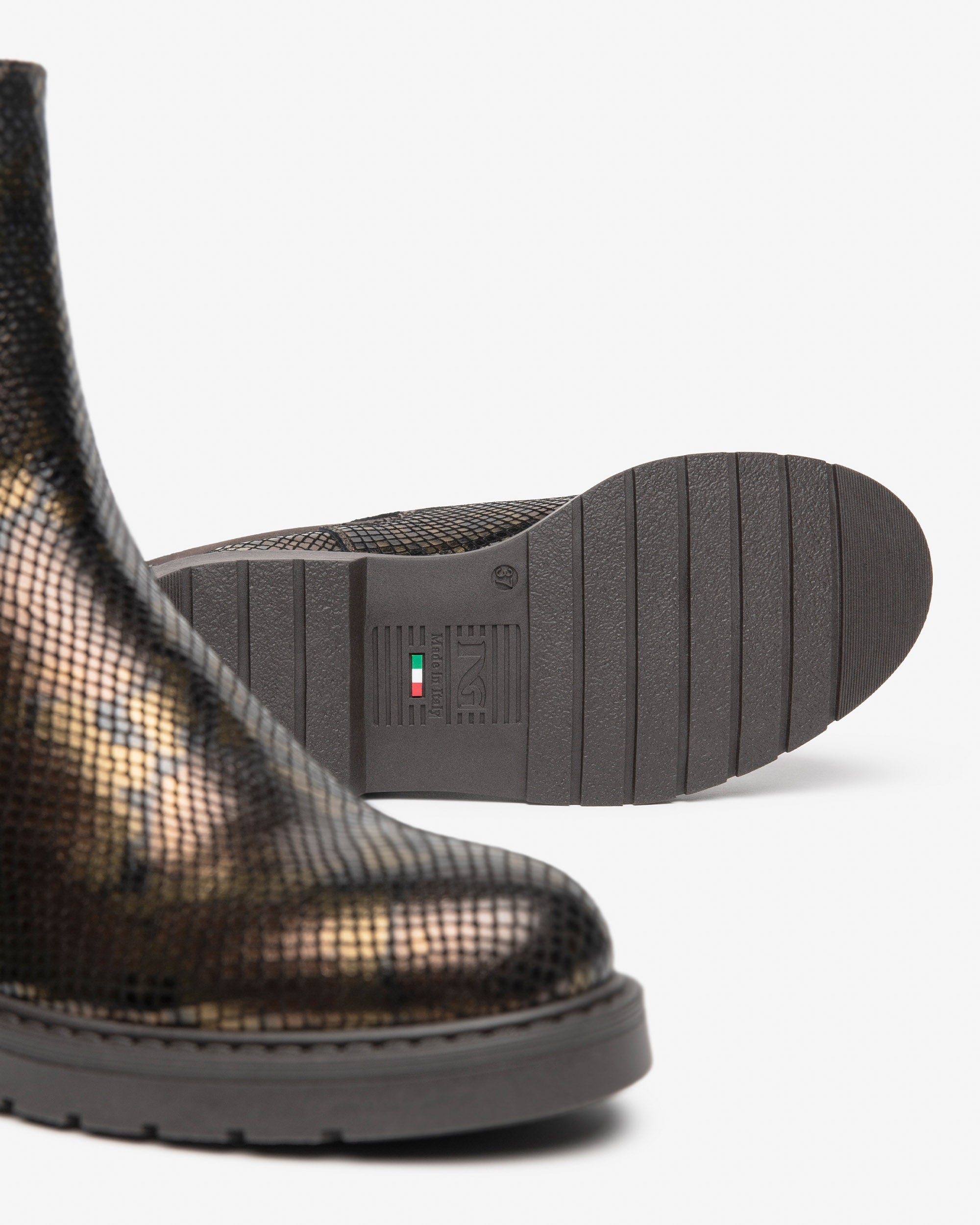 NeroGiardini Bottines Chelsea Femme Cuir Serpent 30 mm