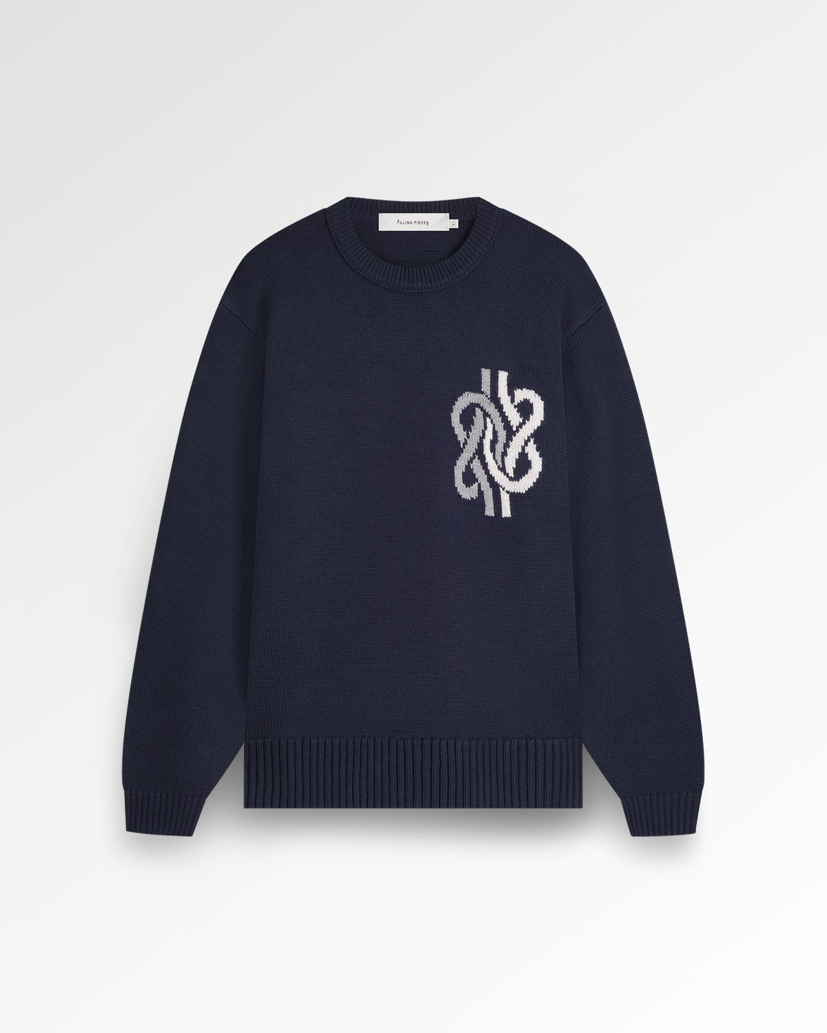 Filling Pieces Knot Pull maille bleu marine manches raglan
