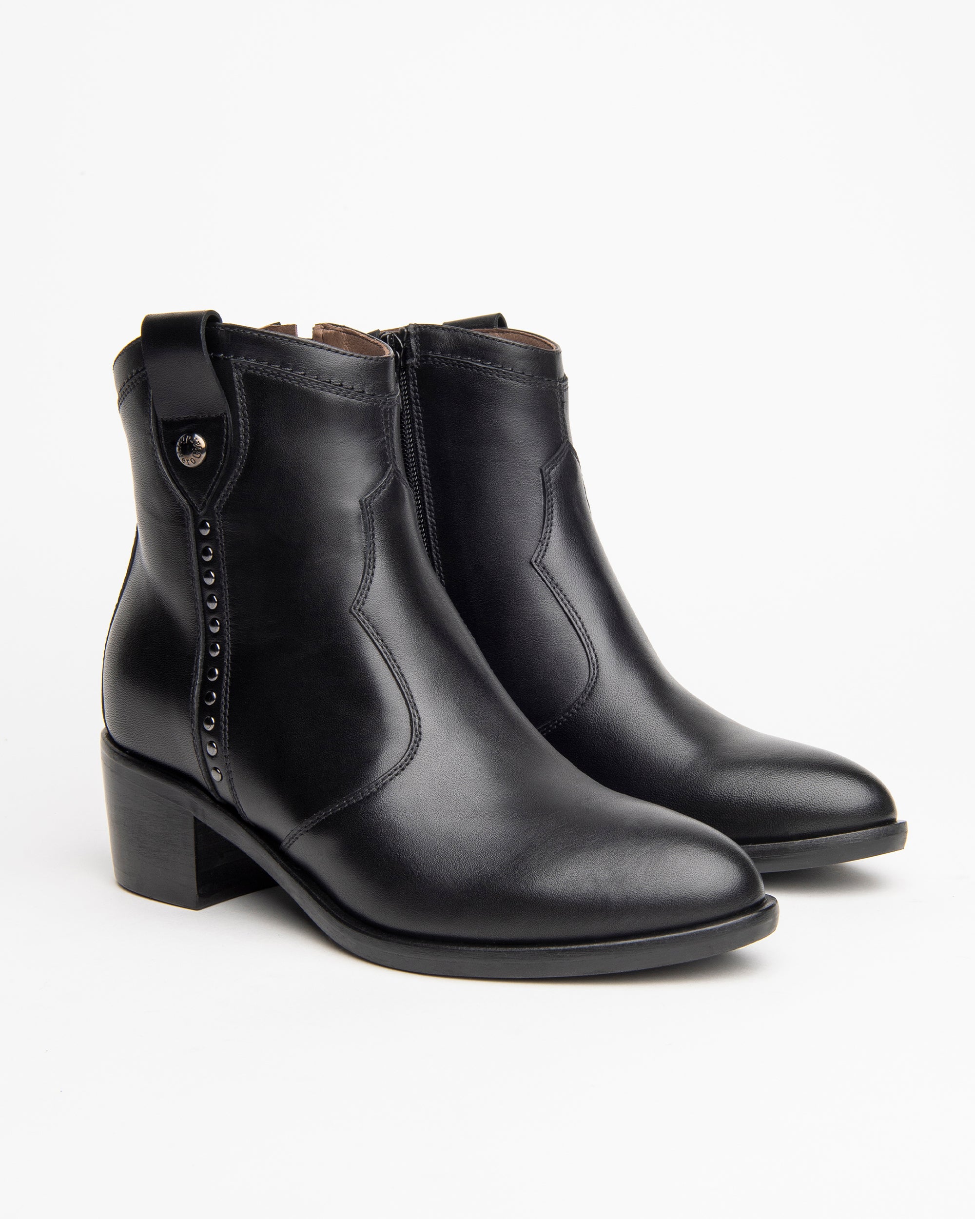 Nerogiardini Bottines Femme Cuir Texan Talon 4,5cm