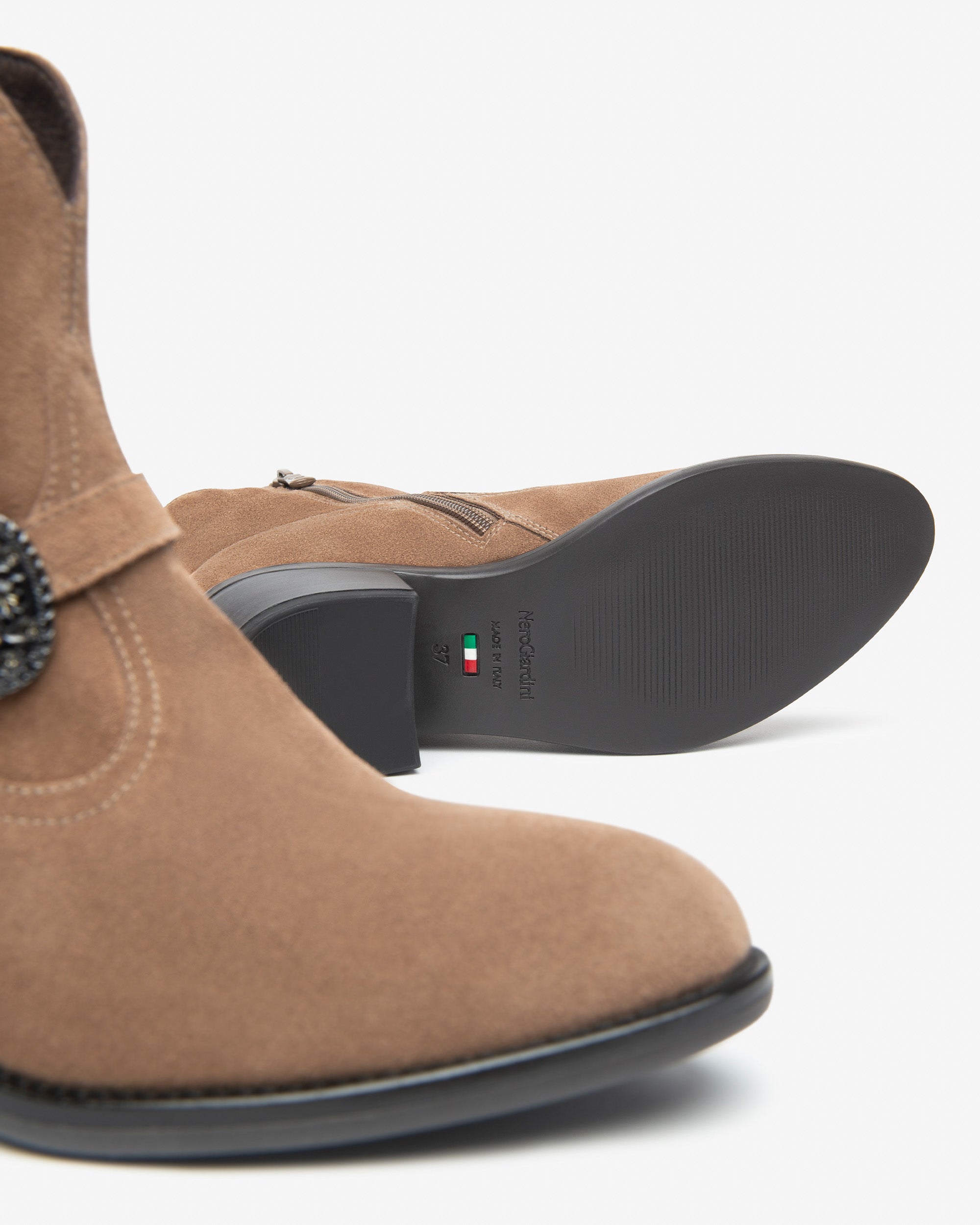 NeroGiardini Bottines femme cuir velours hiver